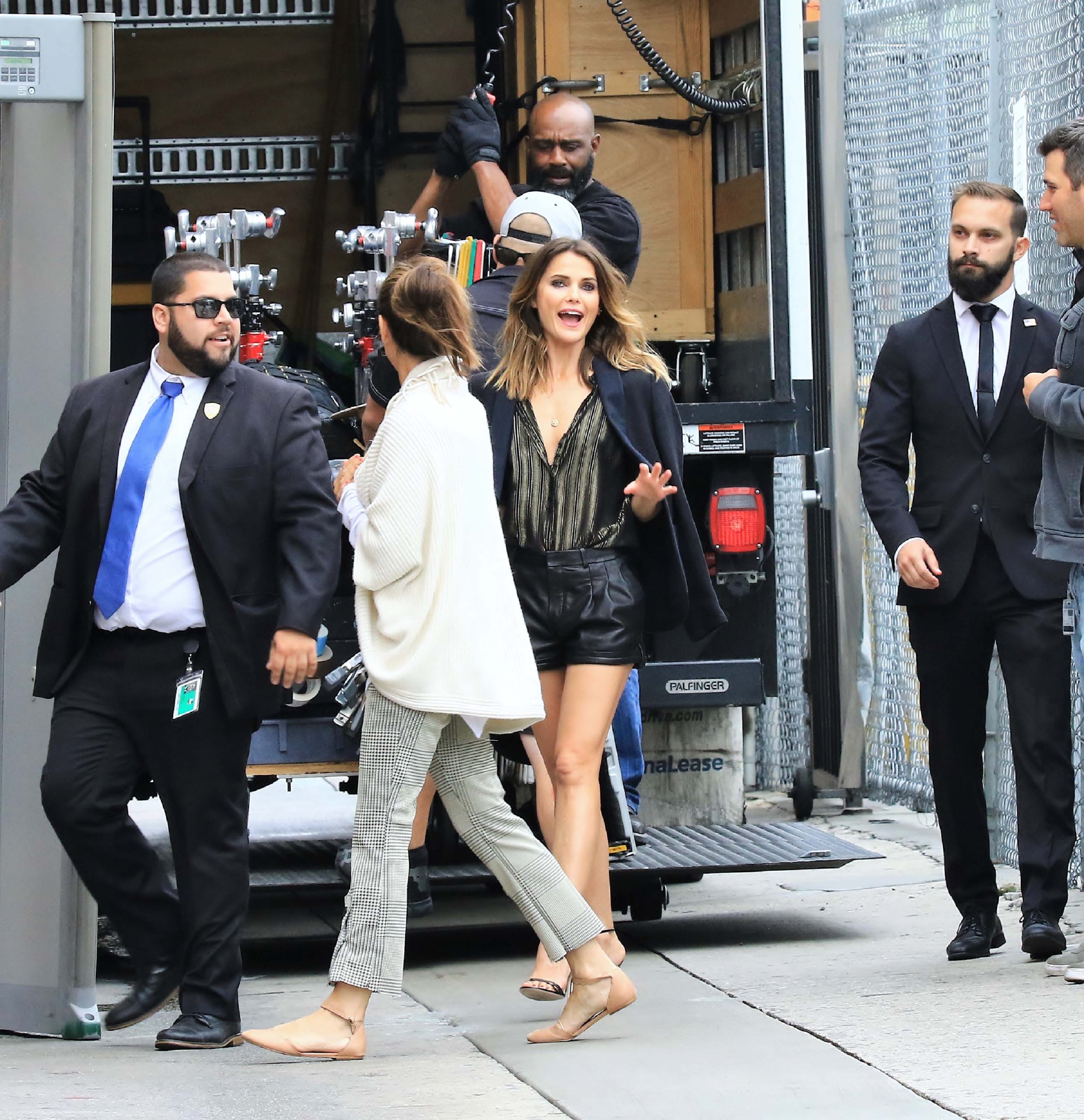 Keri Russell arriving at Jimmy Kimmel Live