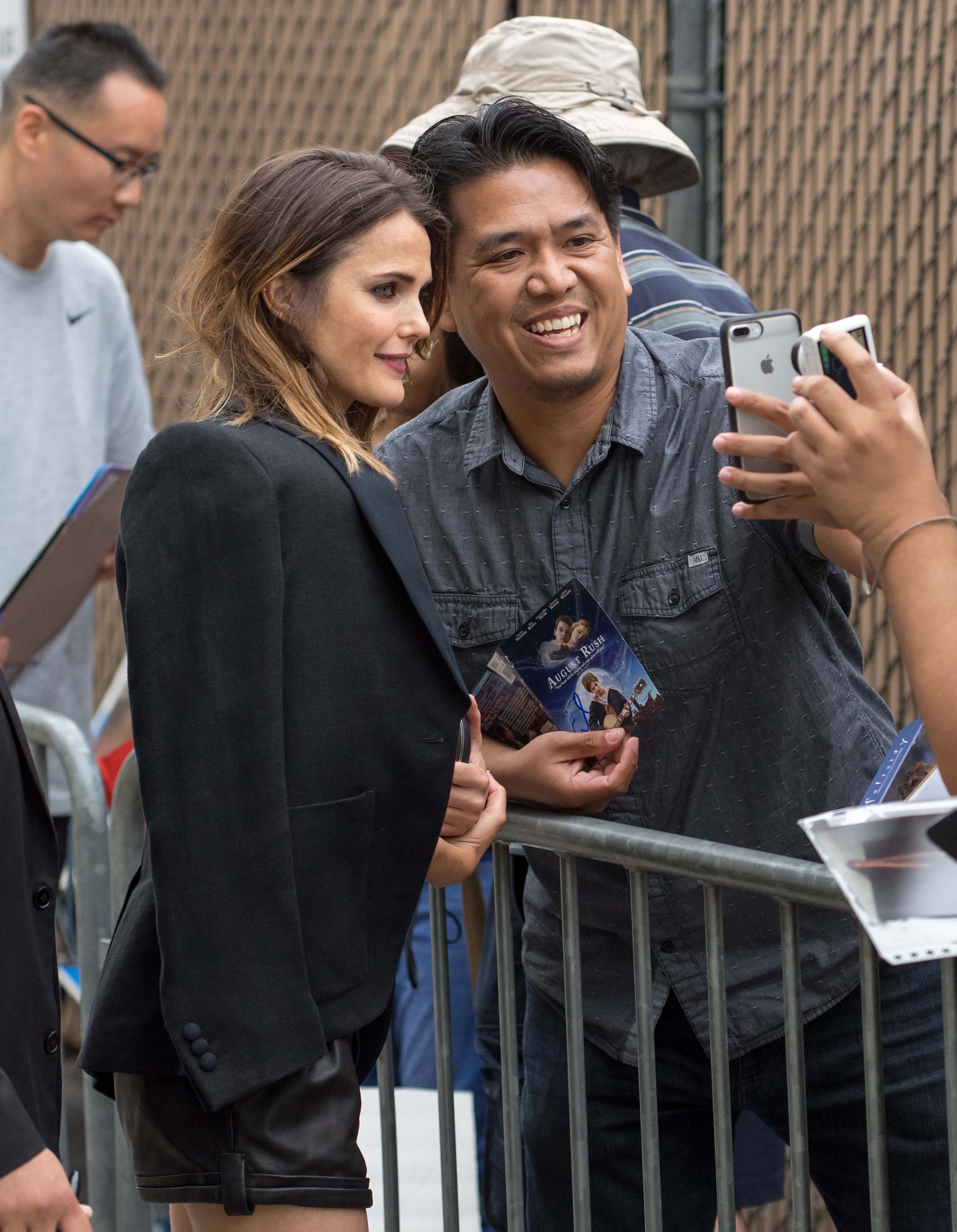 Keri Russell arriving at Jimmy Kimmel Live