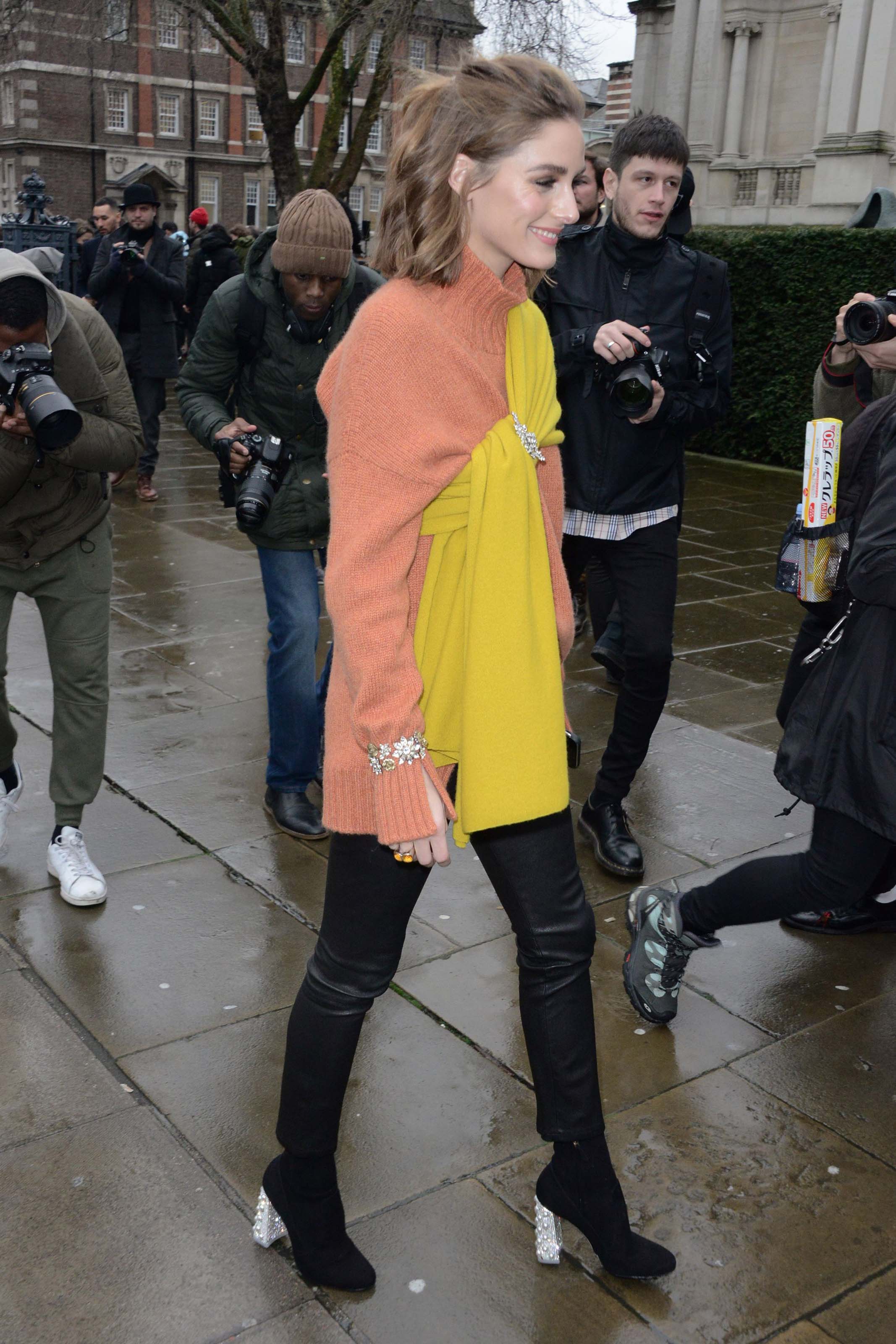 Olivia Palermo attends Christopher Kane show