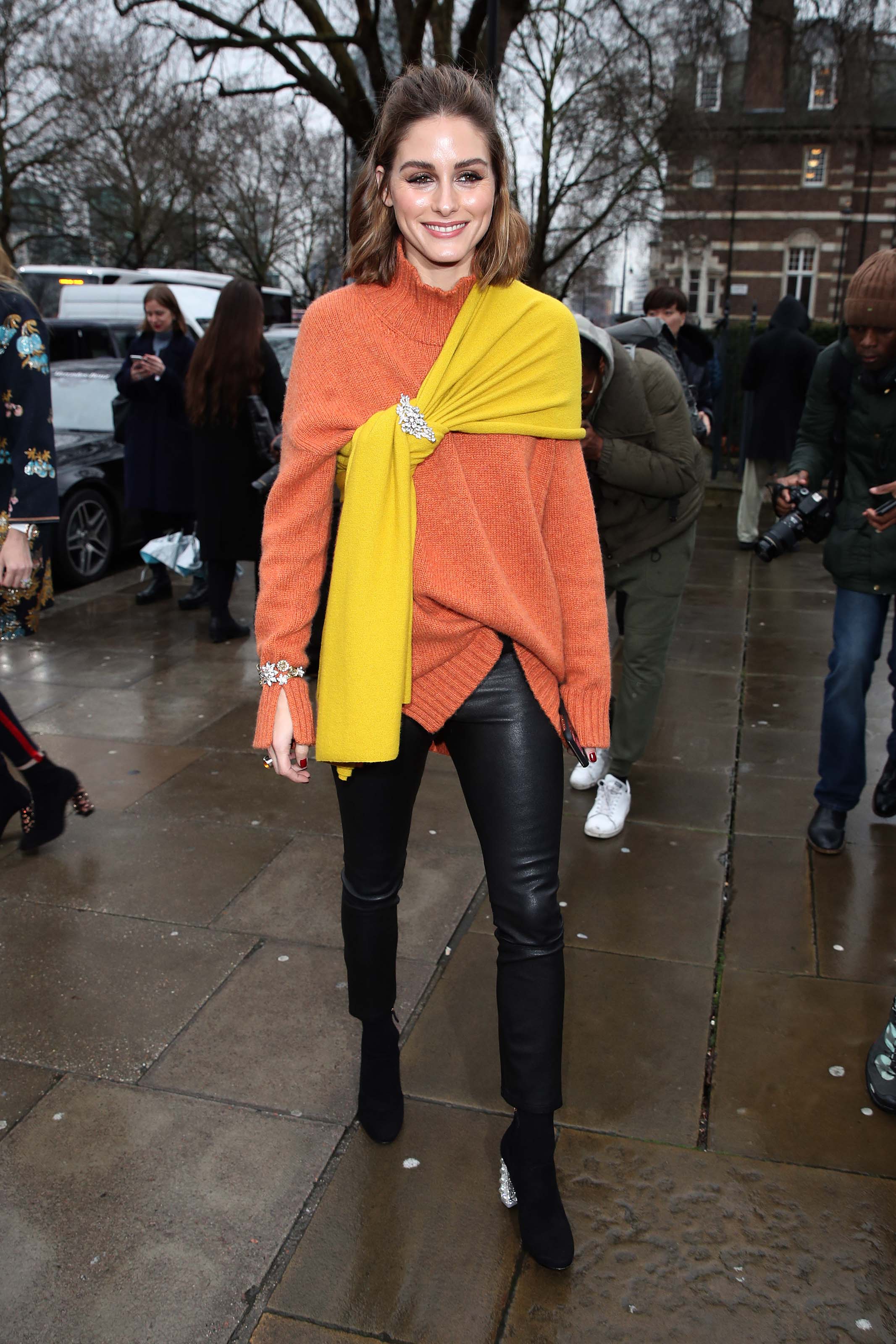 Olivia Palermo attends Christopher Kane show