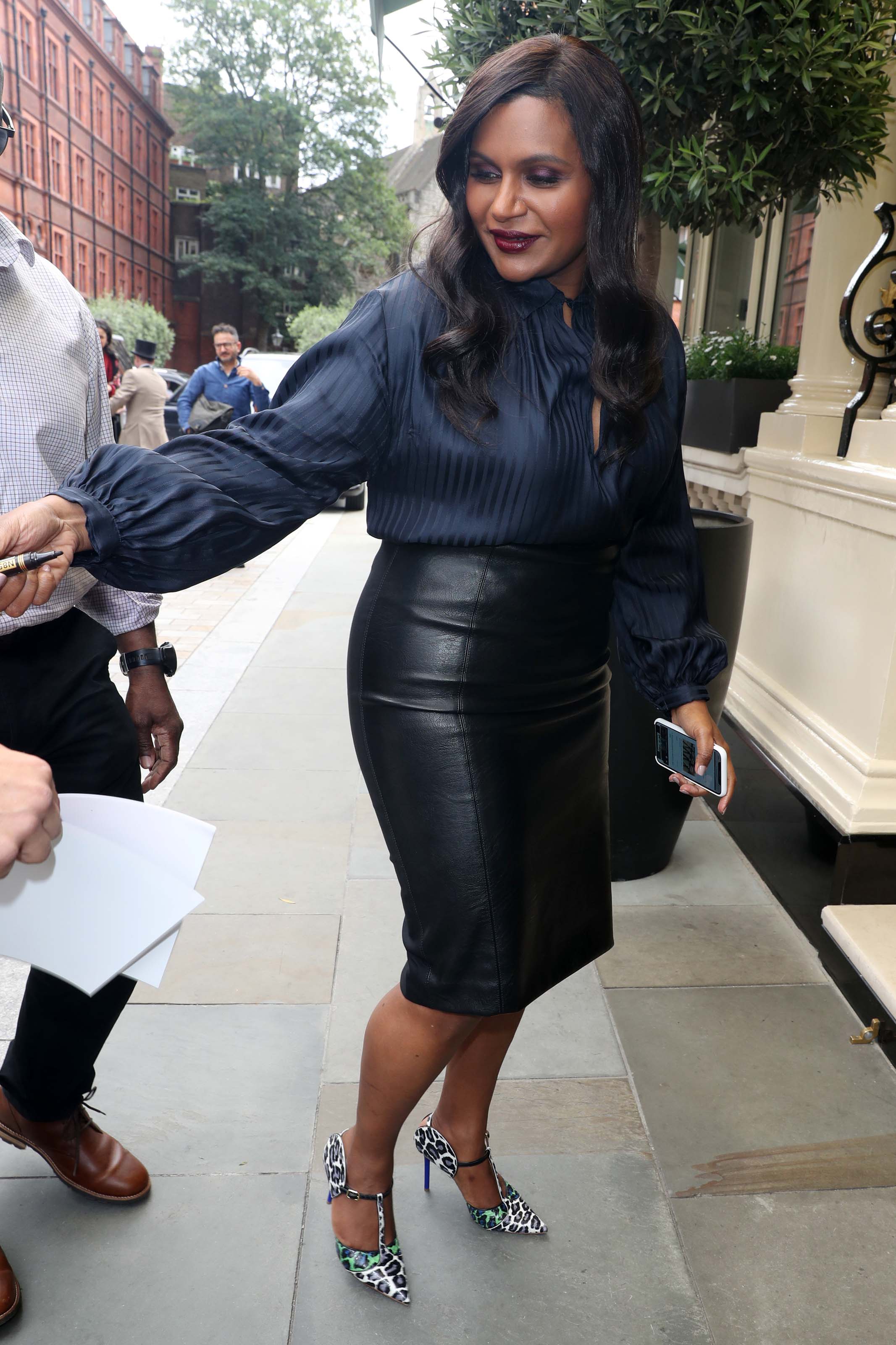Mindy Kaling out in London