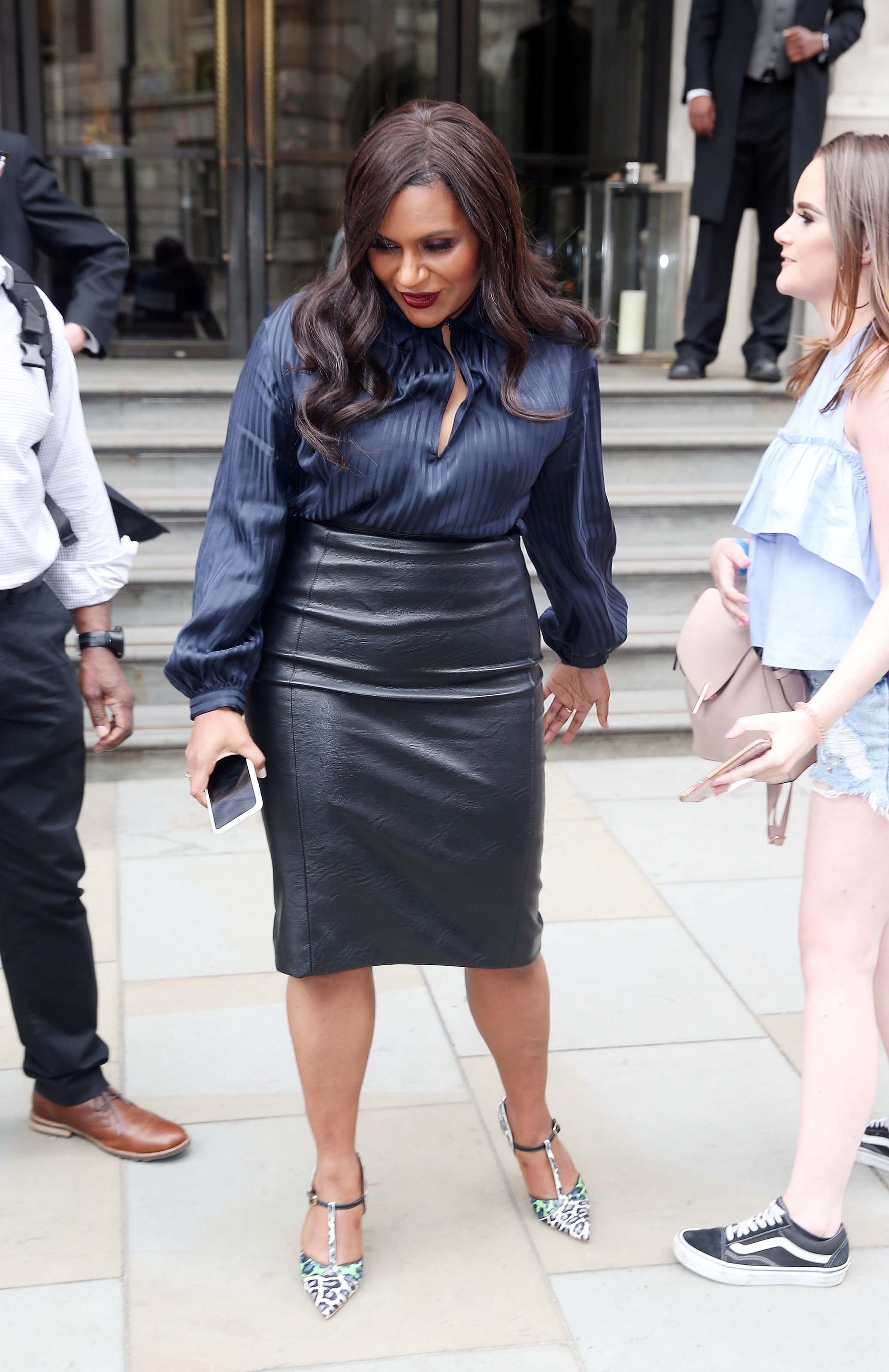 Mindy Kaling out in London