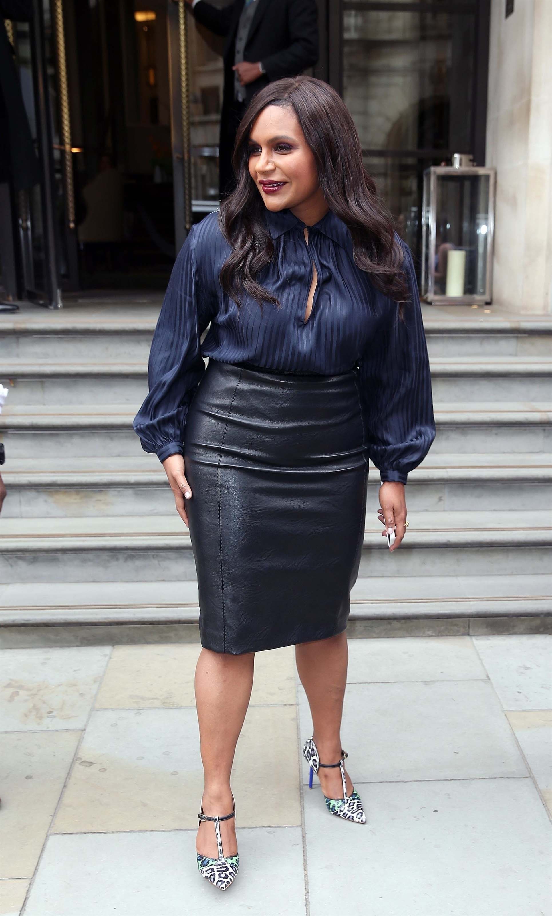 Mindy Kaling out in London