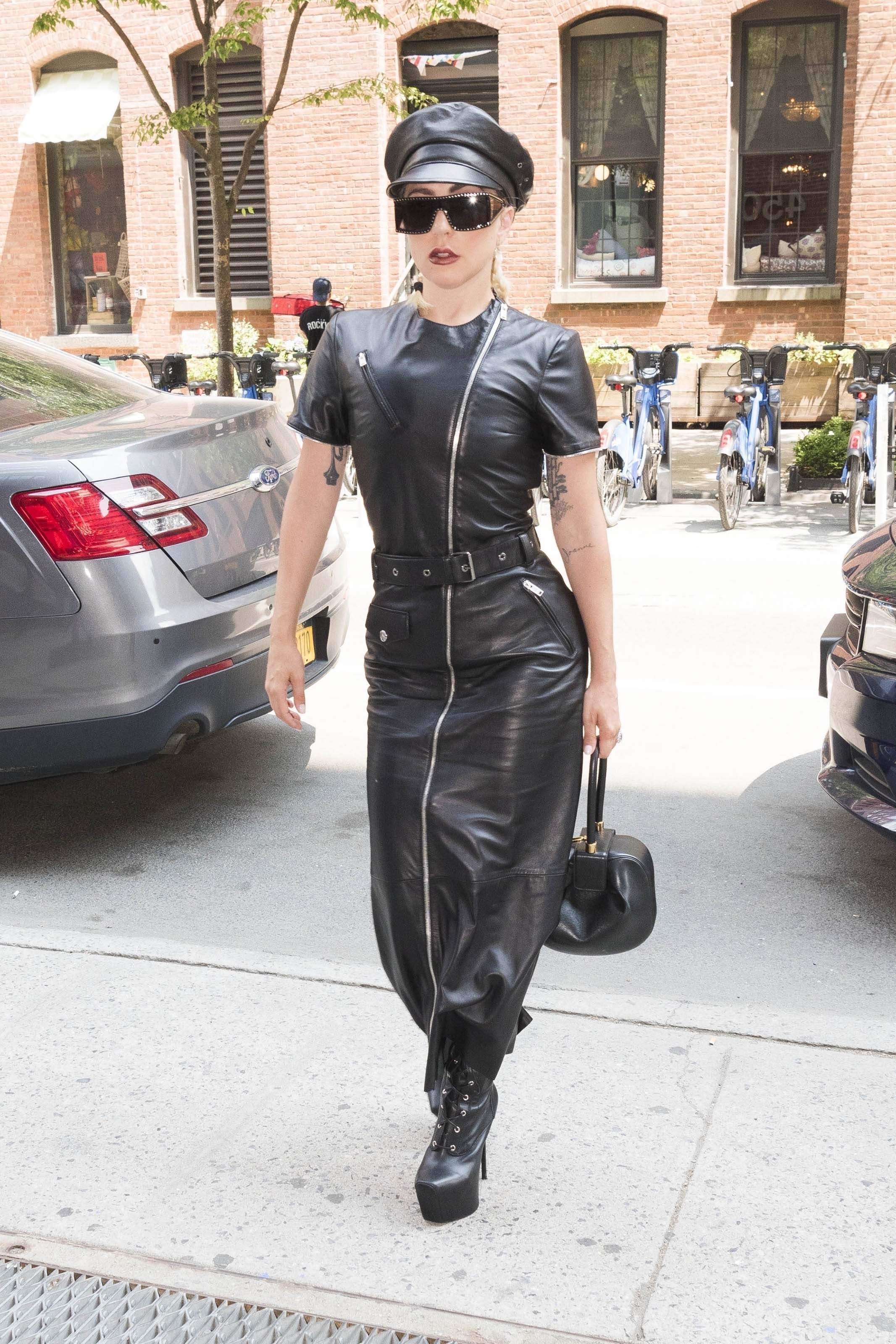 Lady Gaga heading to a studio