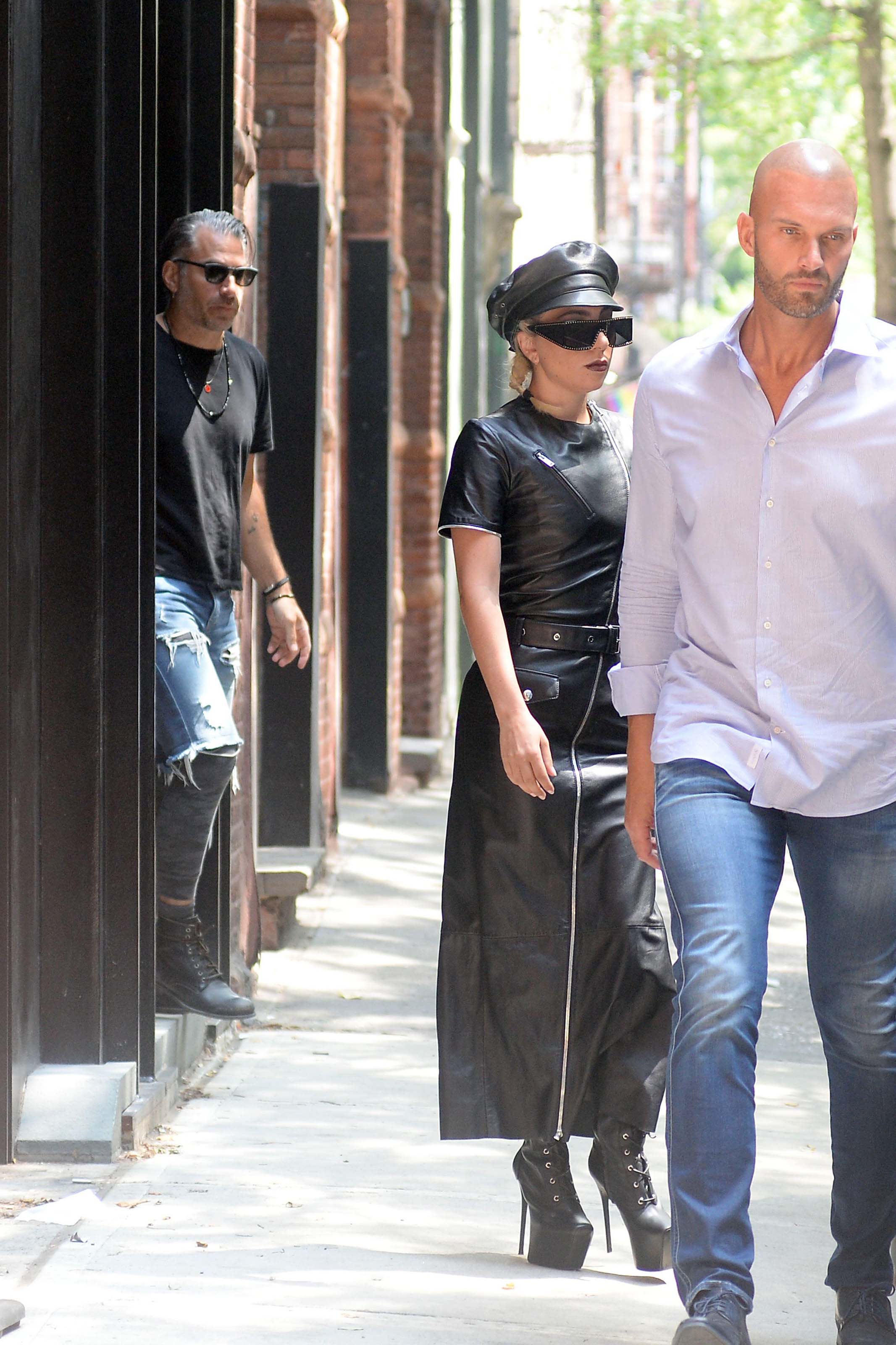 Lady Gaga heading to a studio