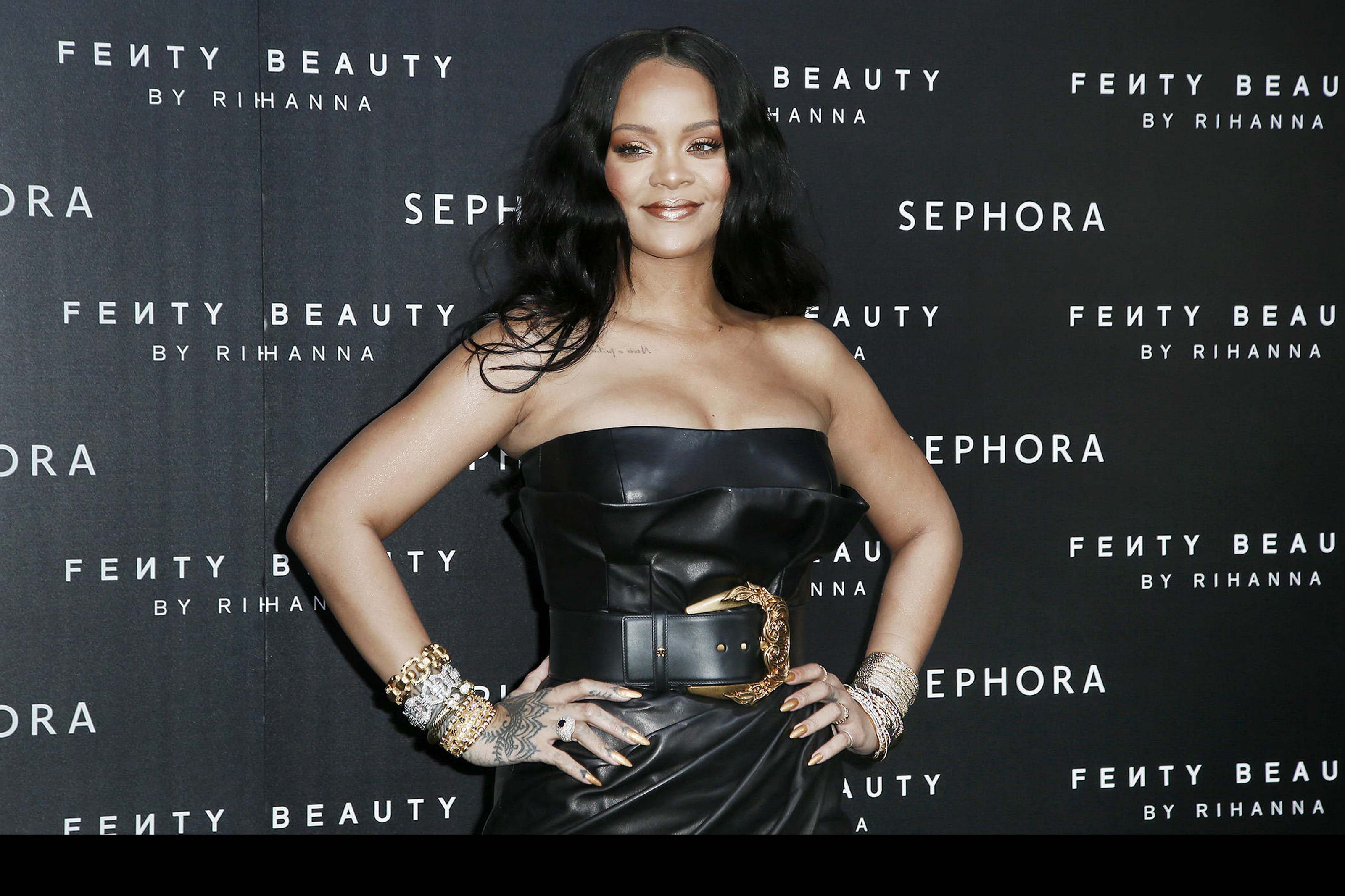 Rihanna attends Fenty by Rihanna makeup launch