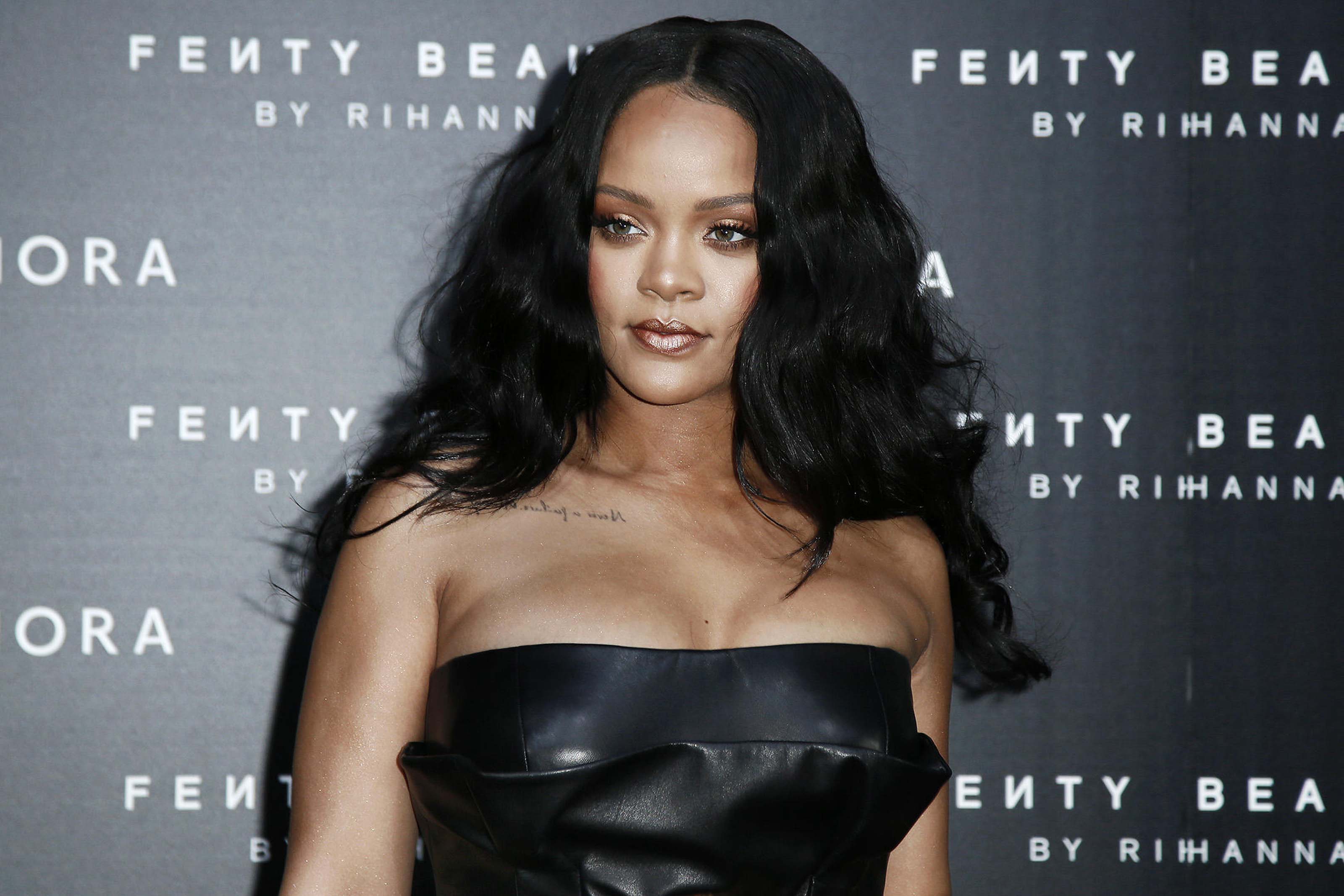 Rihanna attends Fenty by Rihanna makeup launch