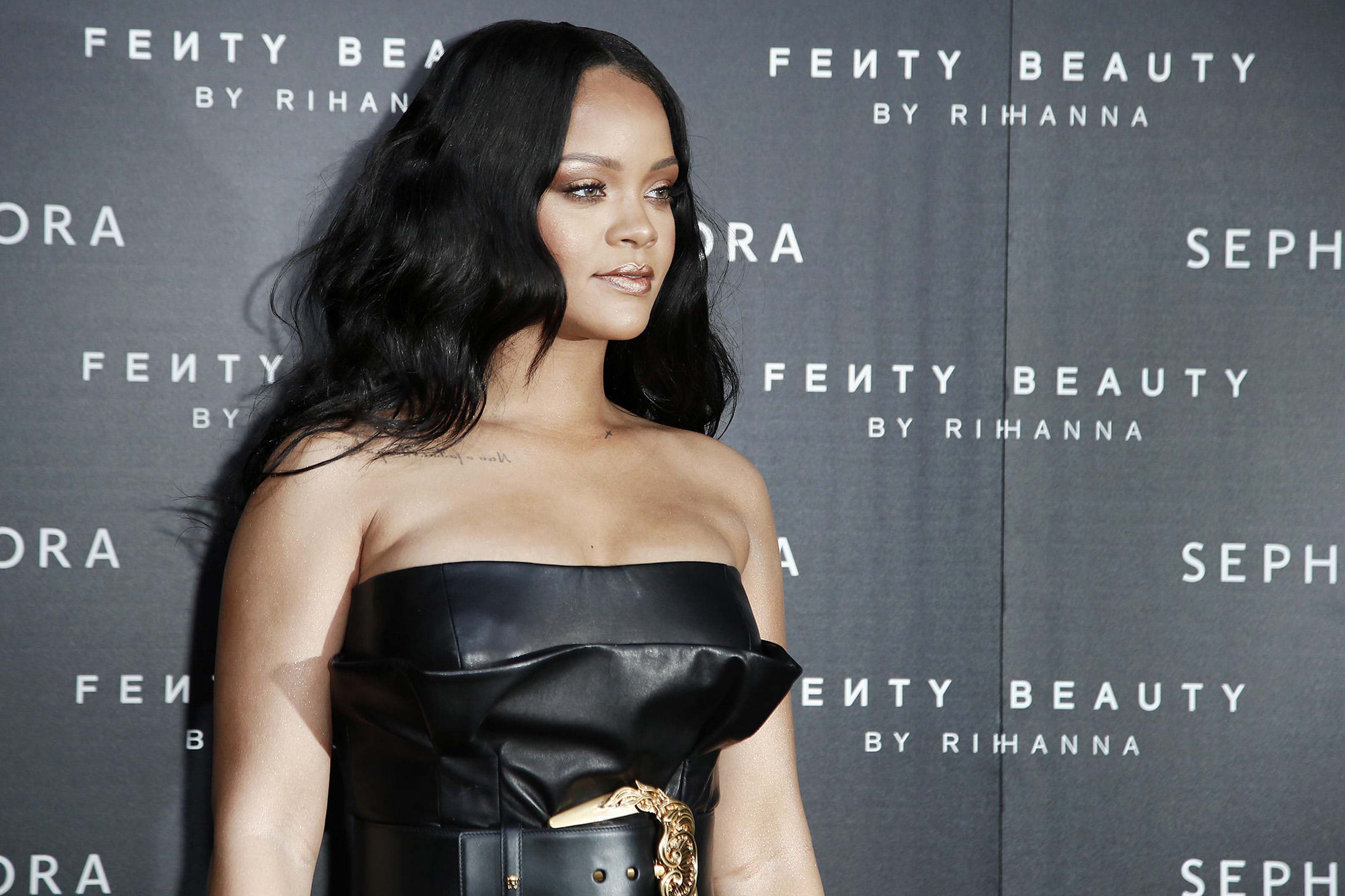 Rihanna attends Fenty by Rihanna makeup launch