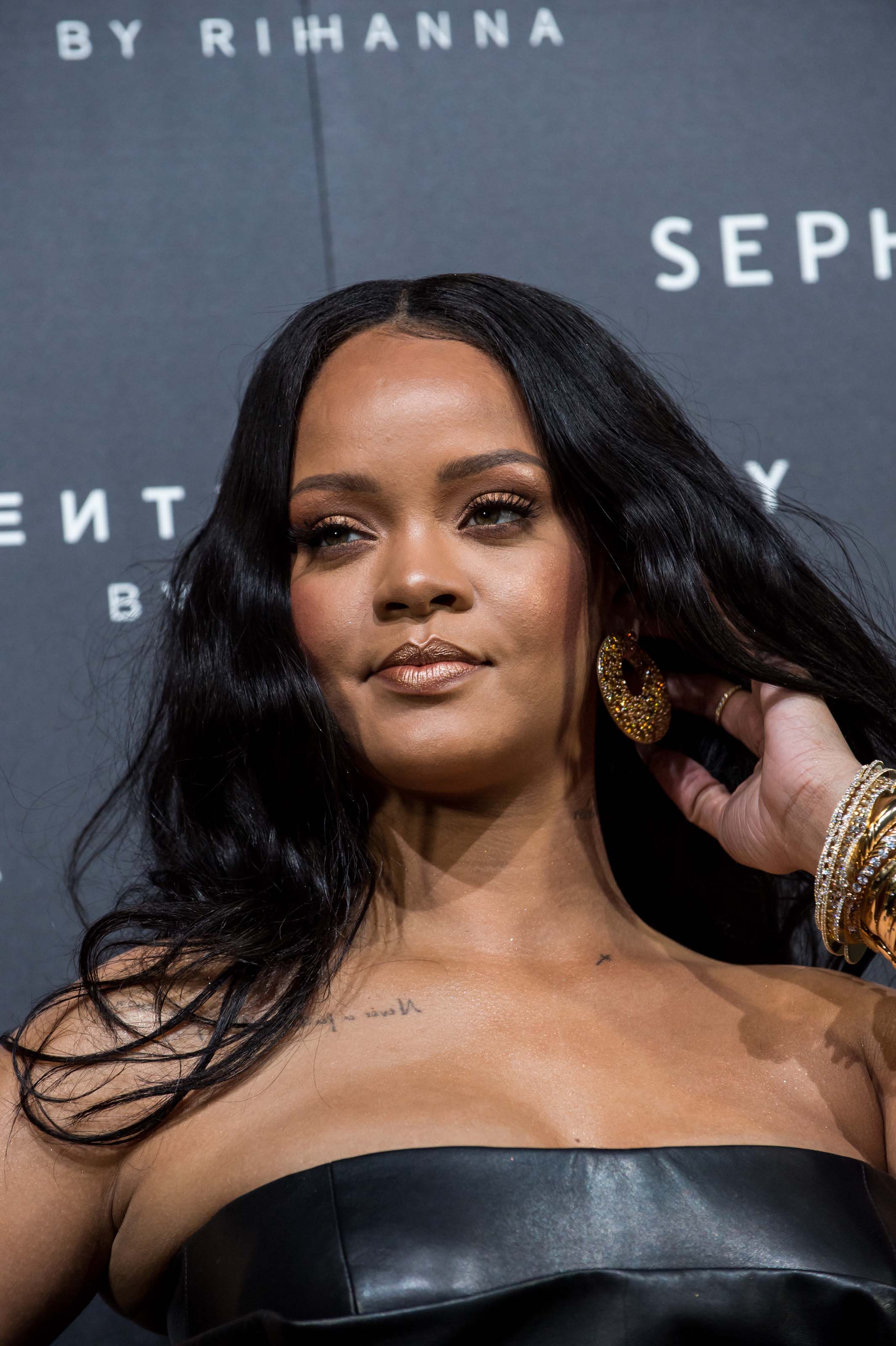 Rihanna attends Fenty by Rihanna makeup launch