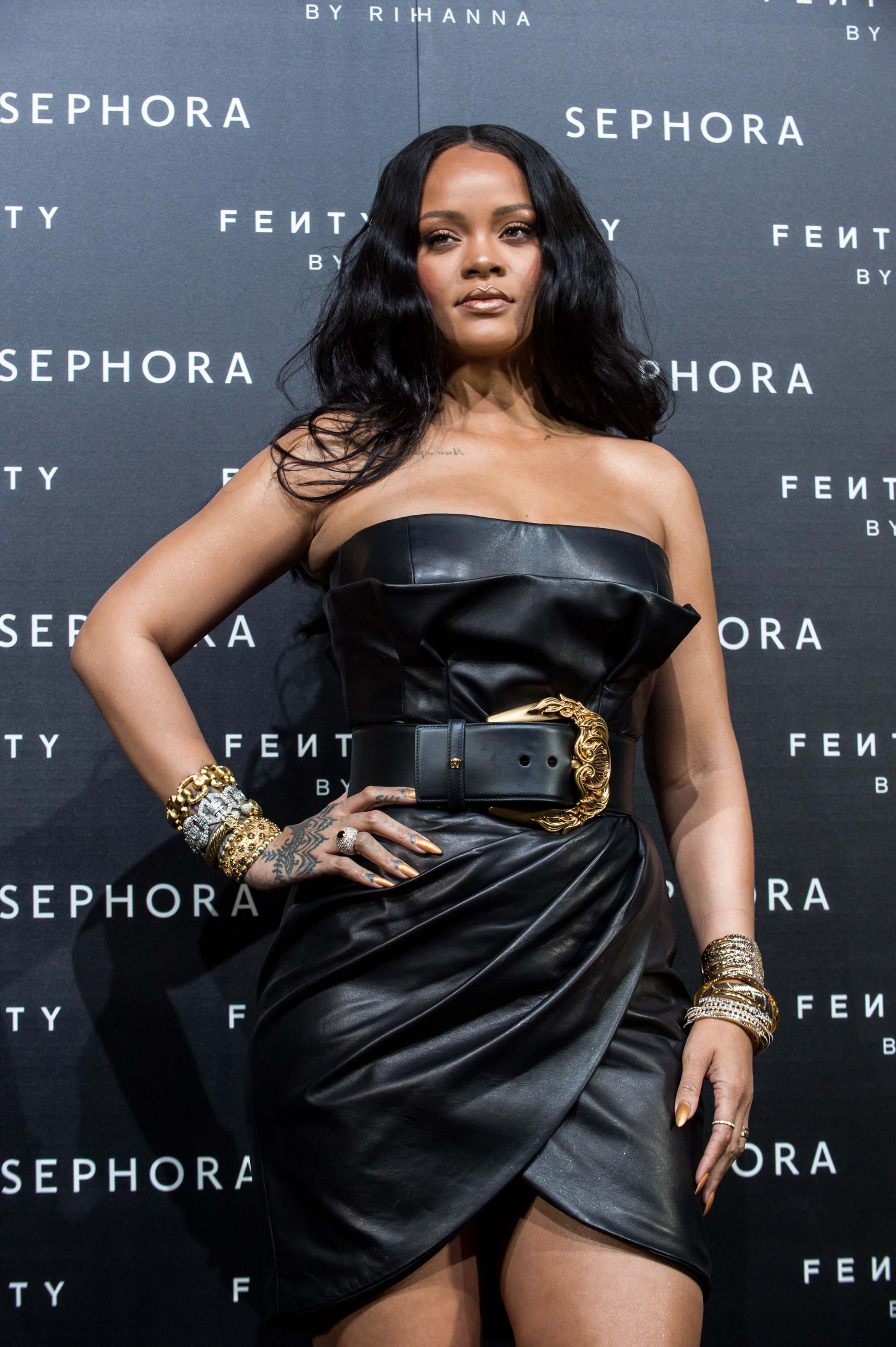 Rihanna attends Fenty by Rihanna makeup launch