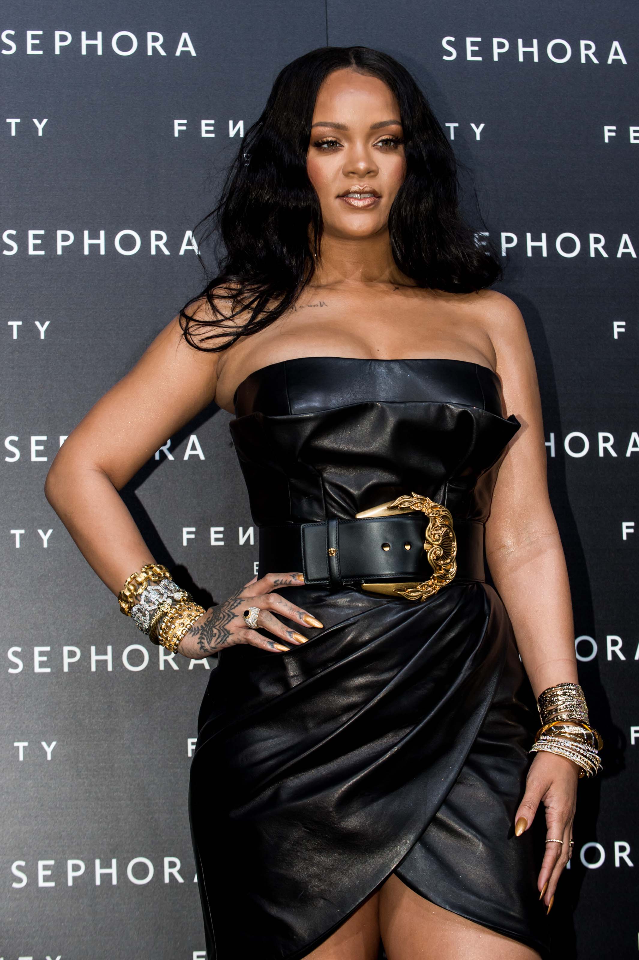 Rihanna attends Fenty by Rihanna makeup launch