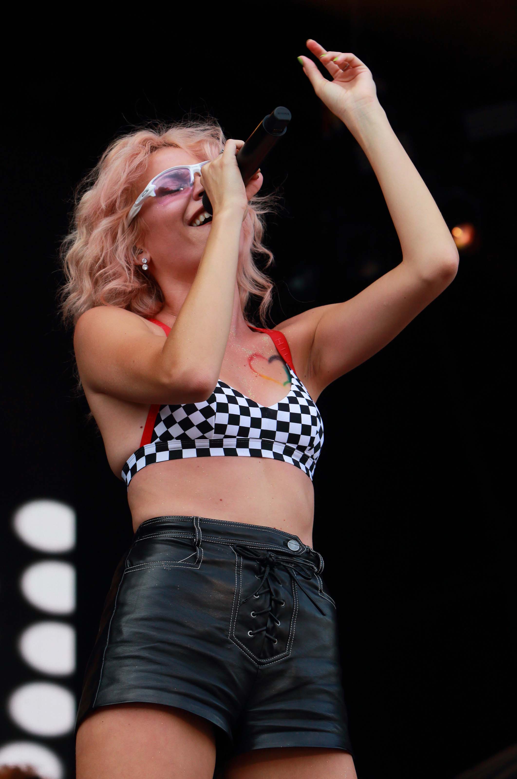 Pixie Lott performing at the Brighton Pride Festival