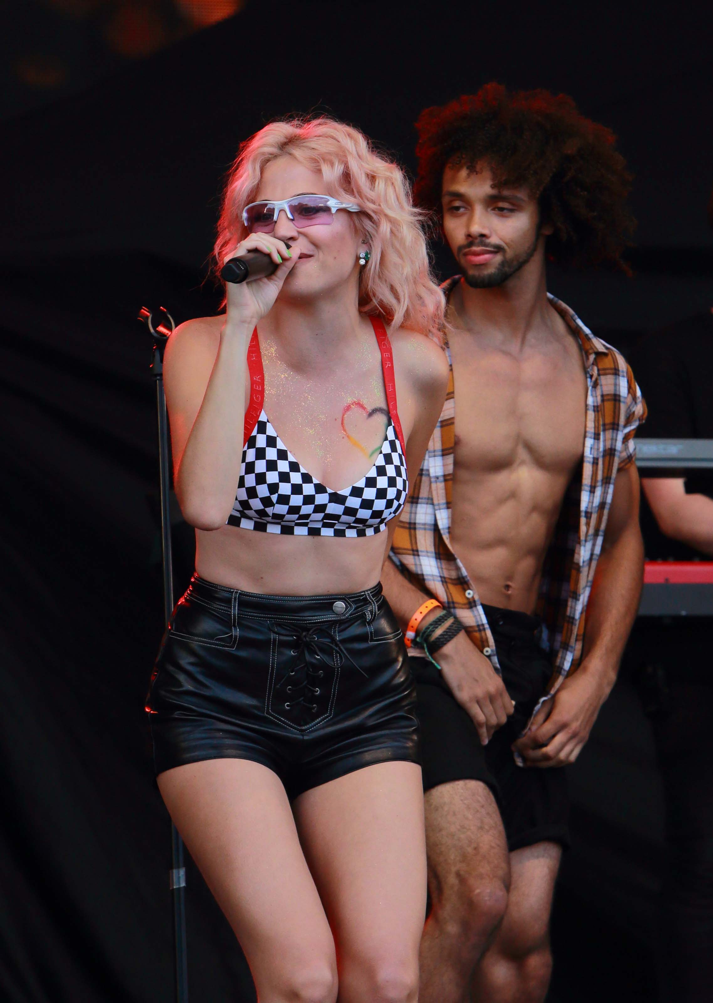 Pixie Lott performing at the Brighton Pride Festival