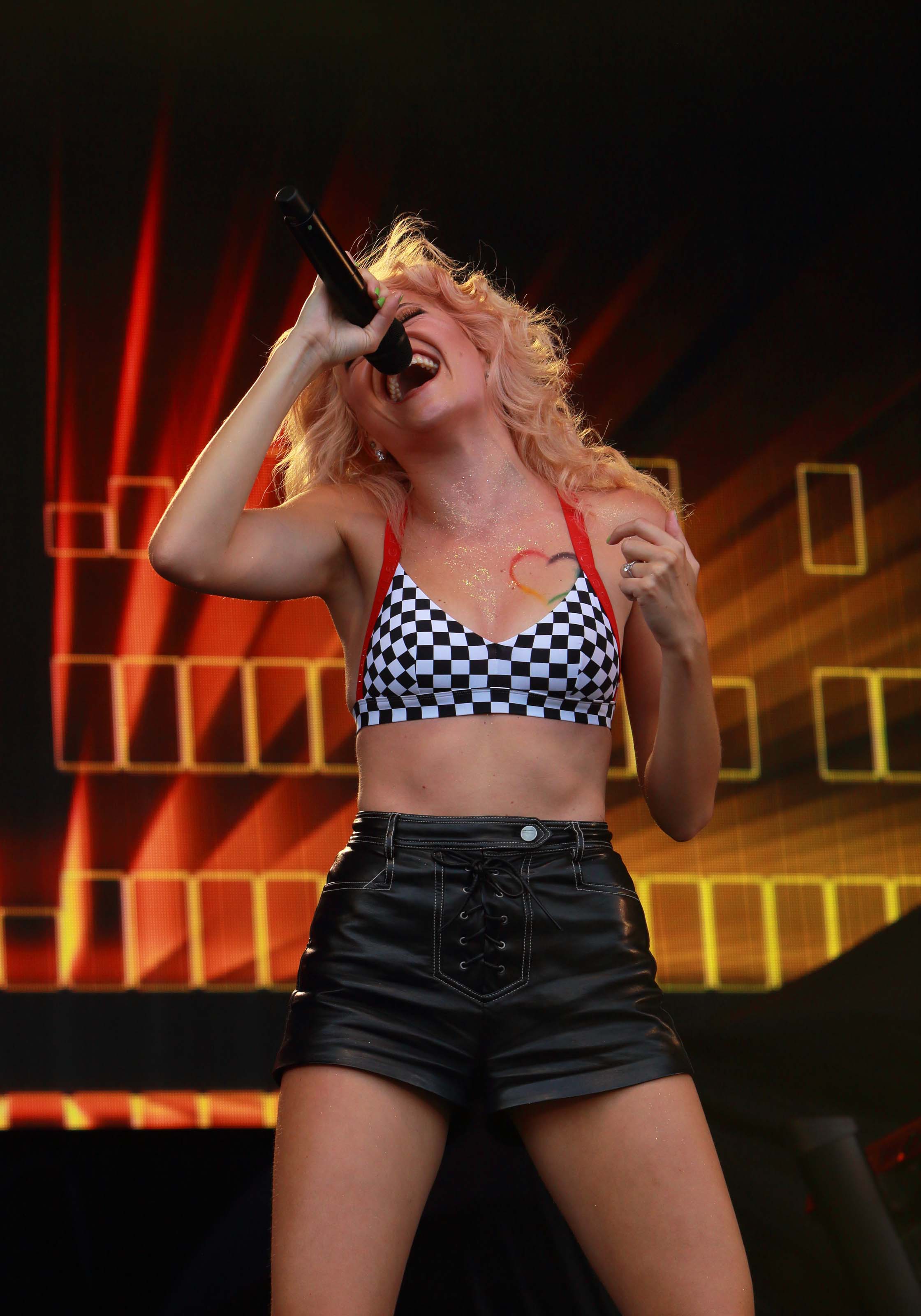 Pixie Lott performing at the Brighton Pride Festival