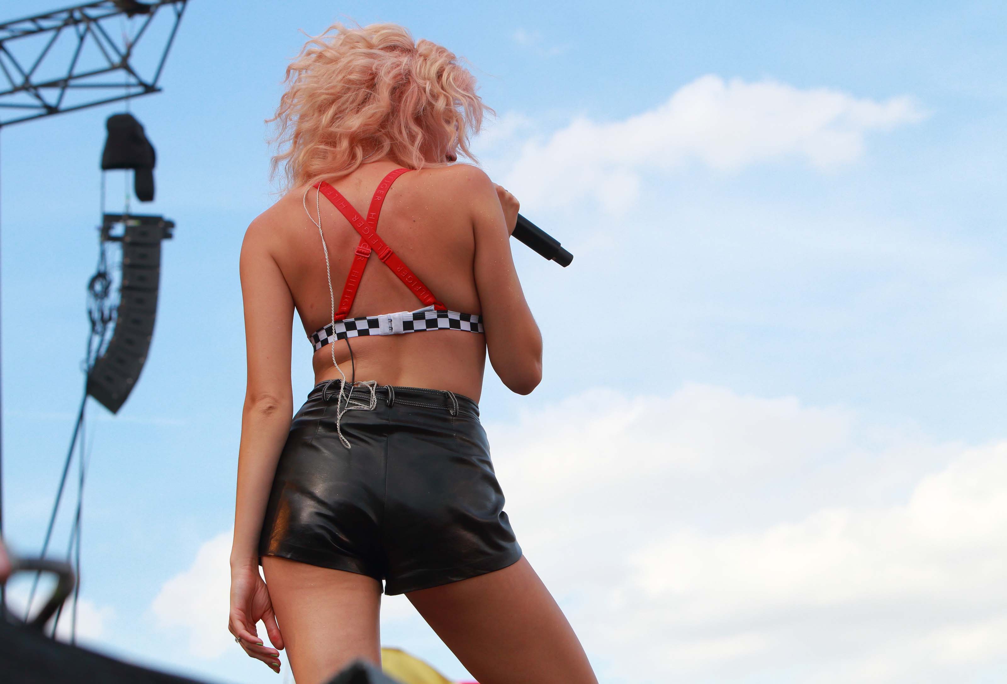 Pixie Lott performing at the Brighton Pride Festival