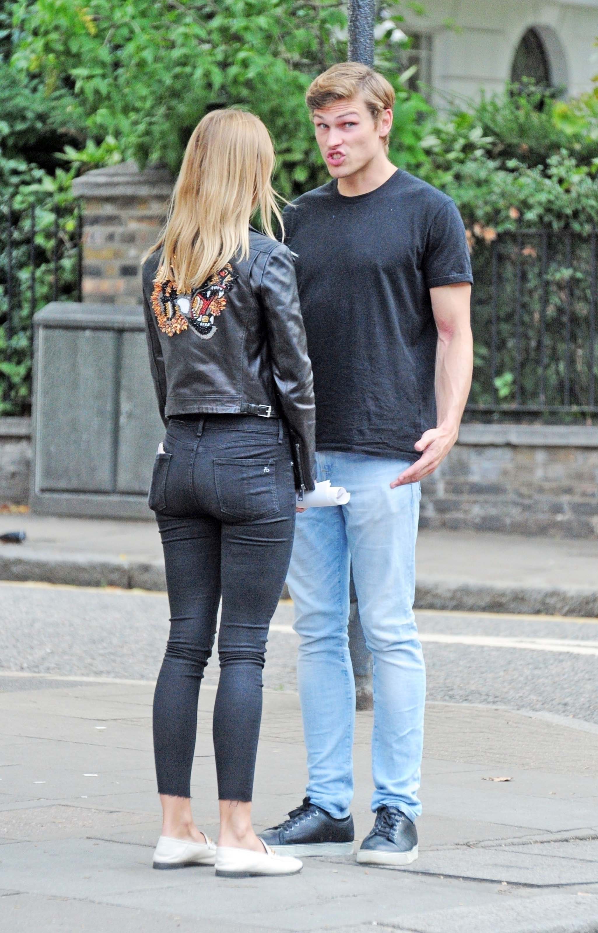 Kimberley Garner was seen saying goodbye to a friend