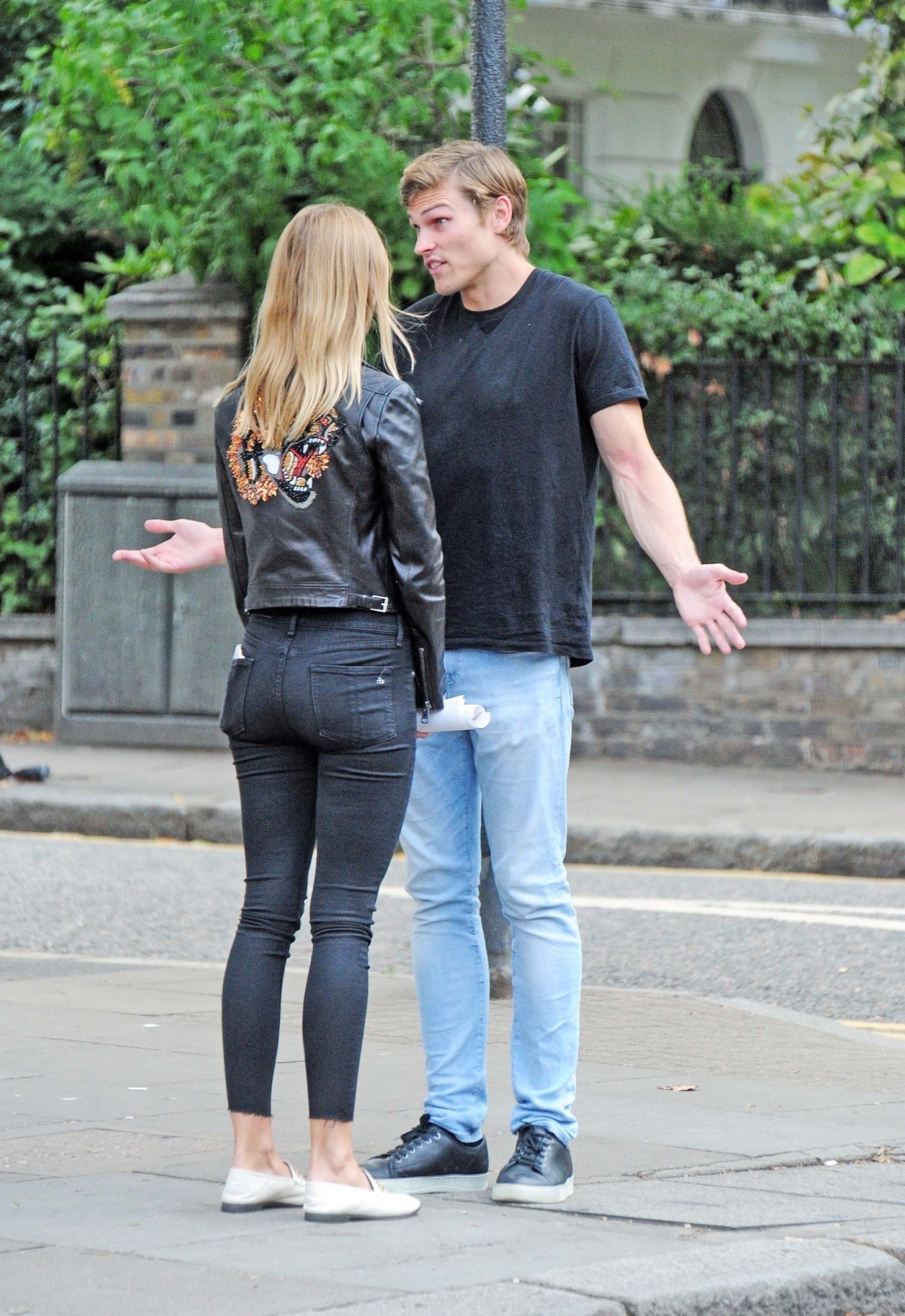 Kimberley Garner was seen saying goodbye to a friend