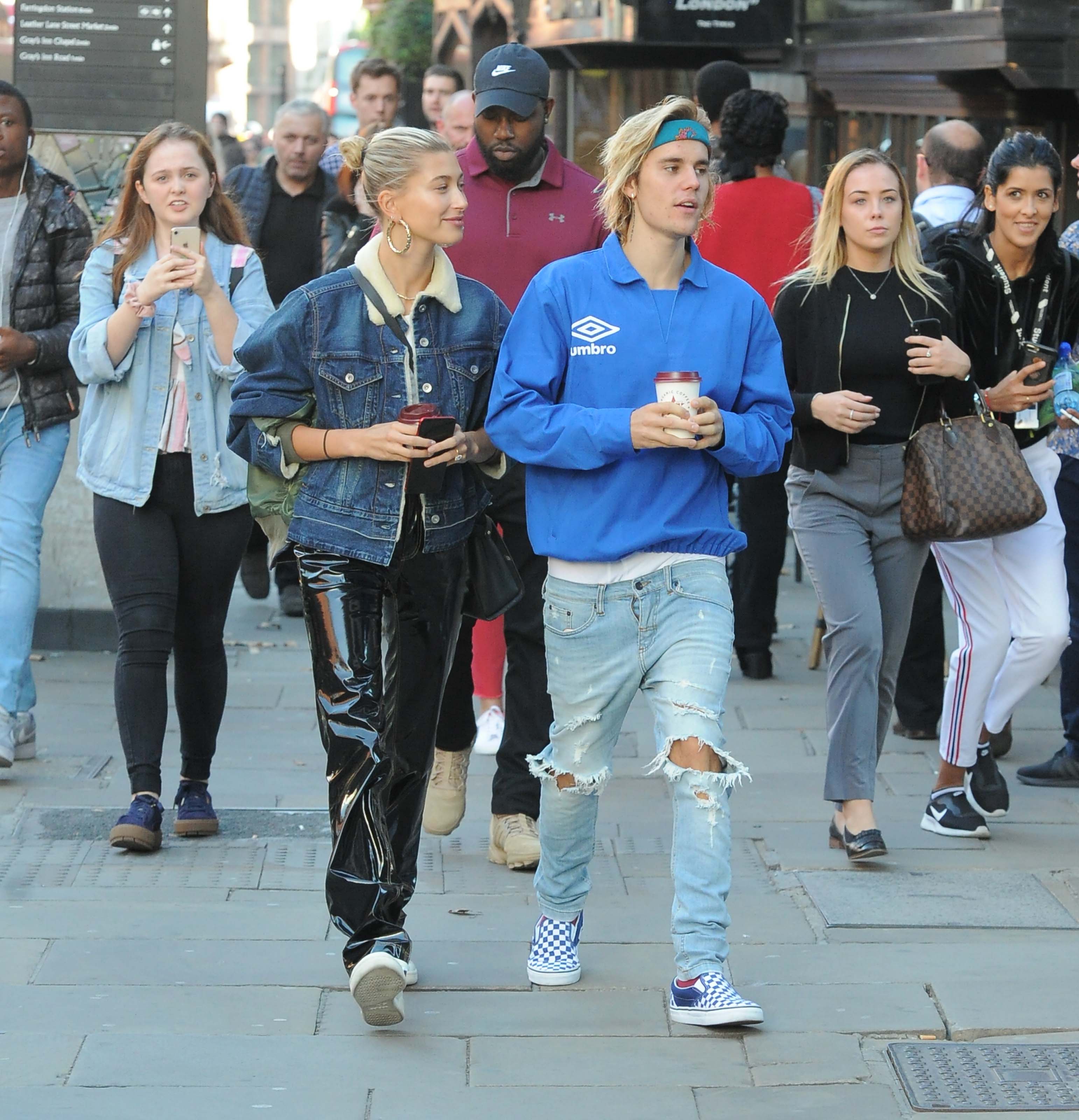 Hailey Baldwin and Justin Bieber out and about