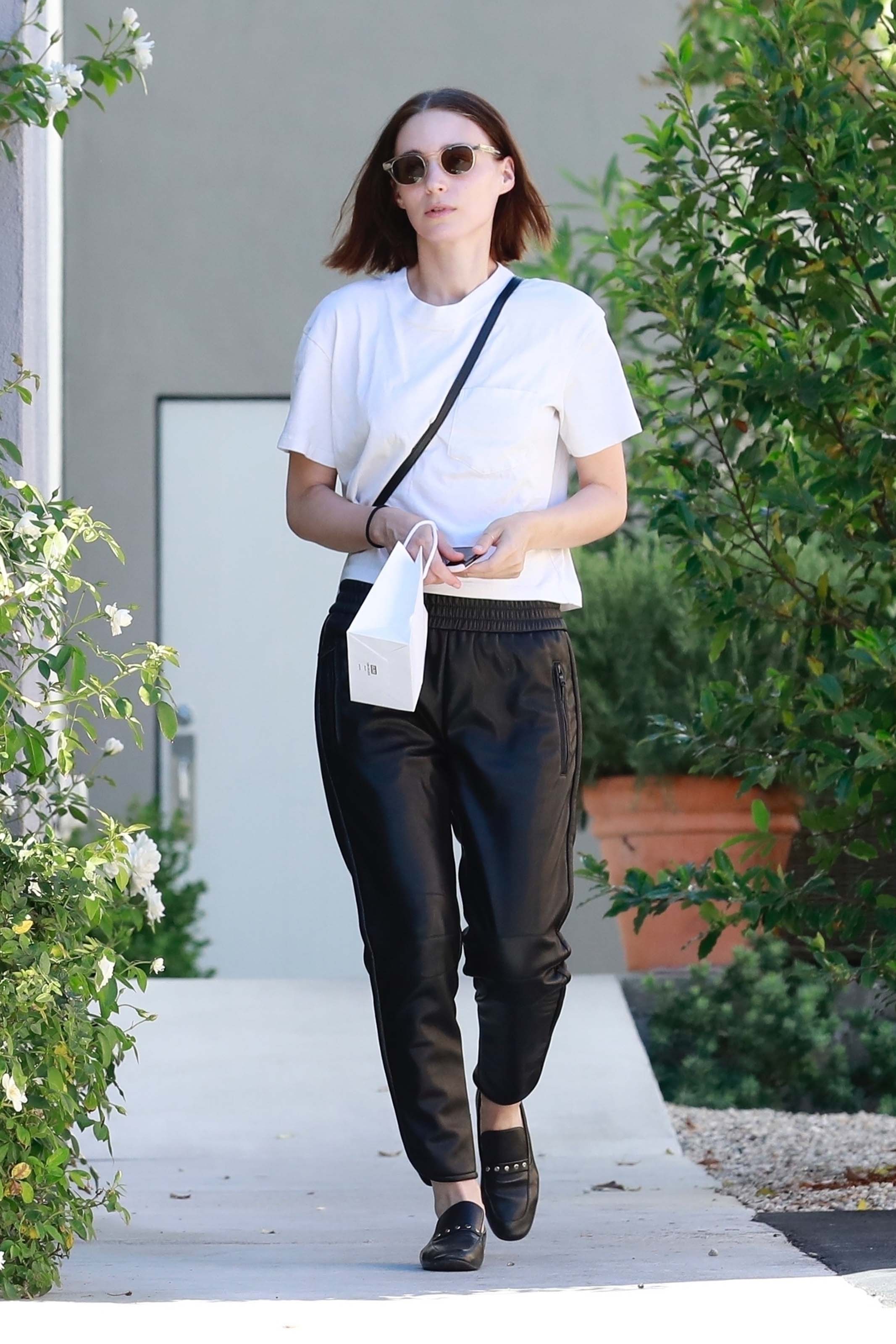 Rooney Mara visits the hair salon