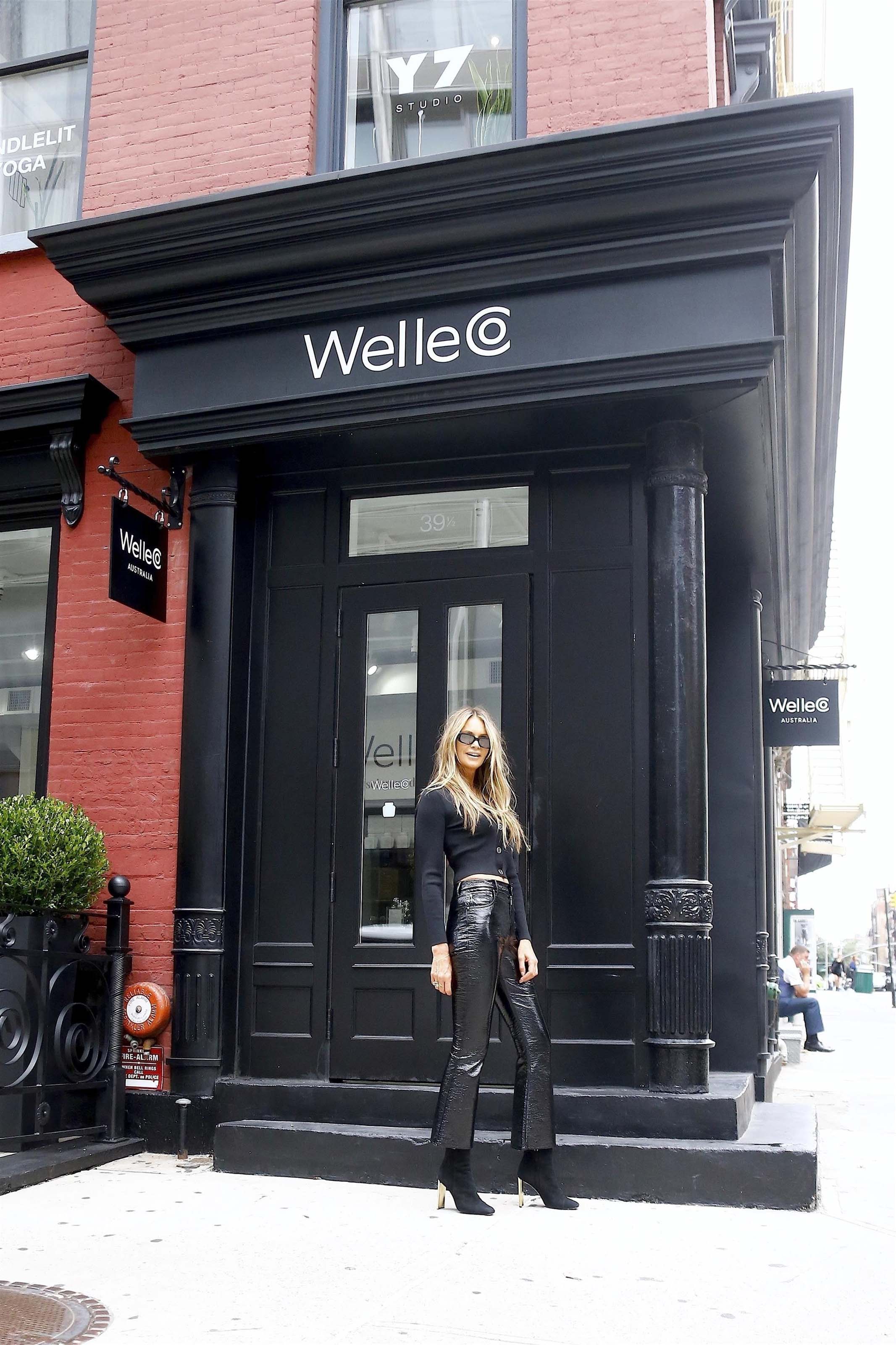 Elle Macpherson going to her store Welleco on it’s opening day