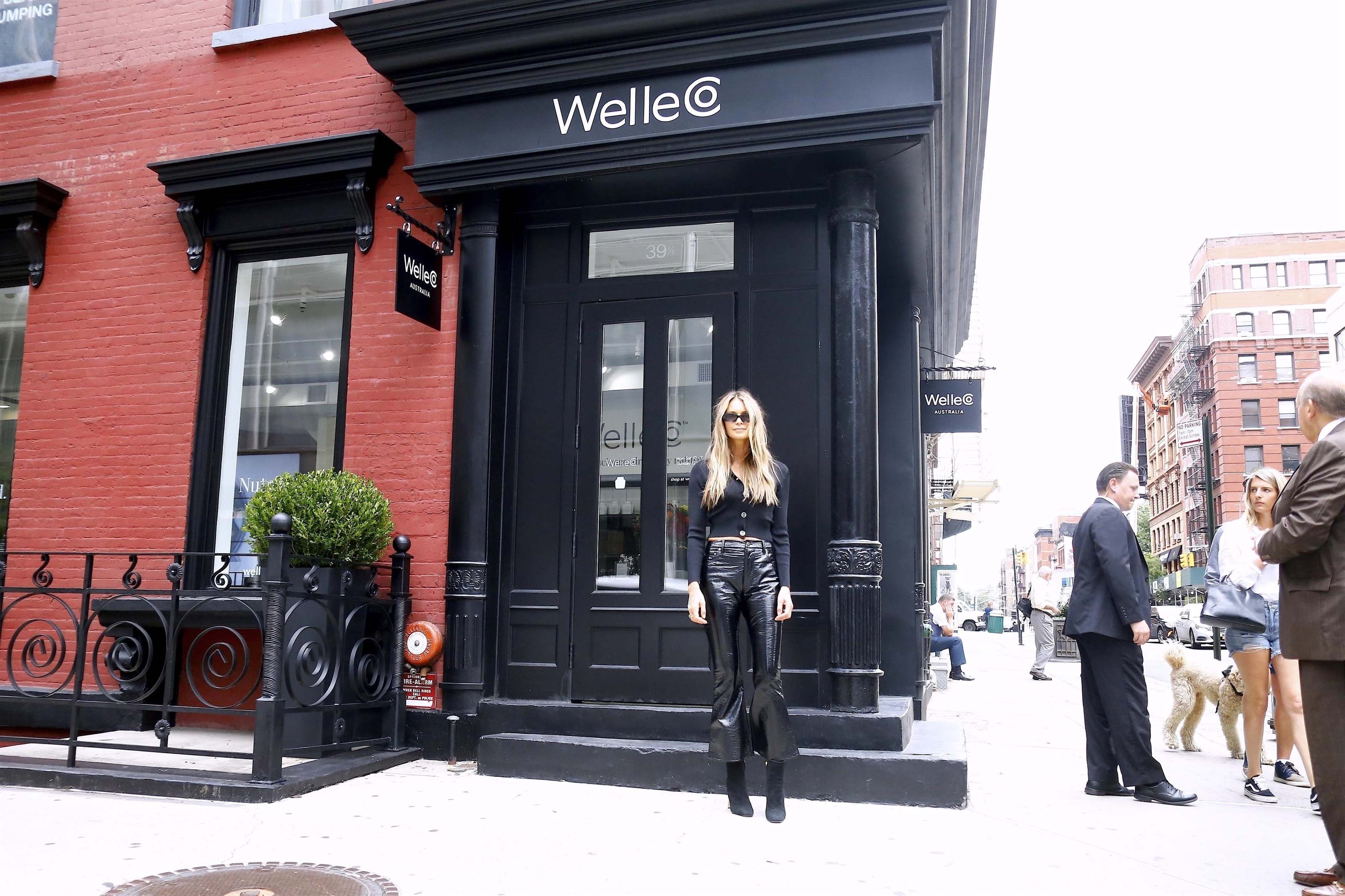 Elle Macpherson going to her store Welleco on it’s opening day