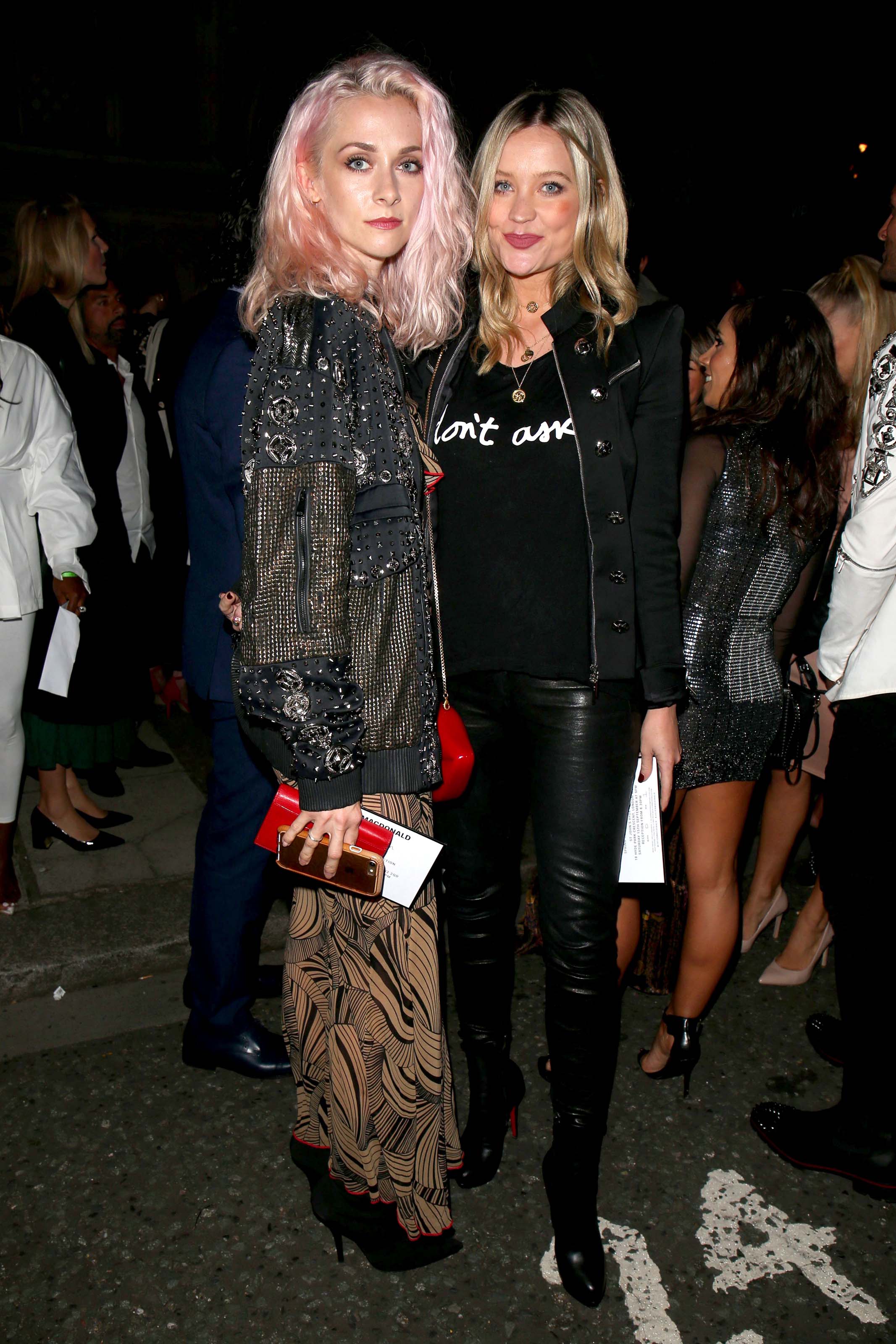 Laura Whitmore attends Julien Macdonald show