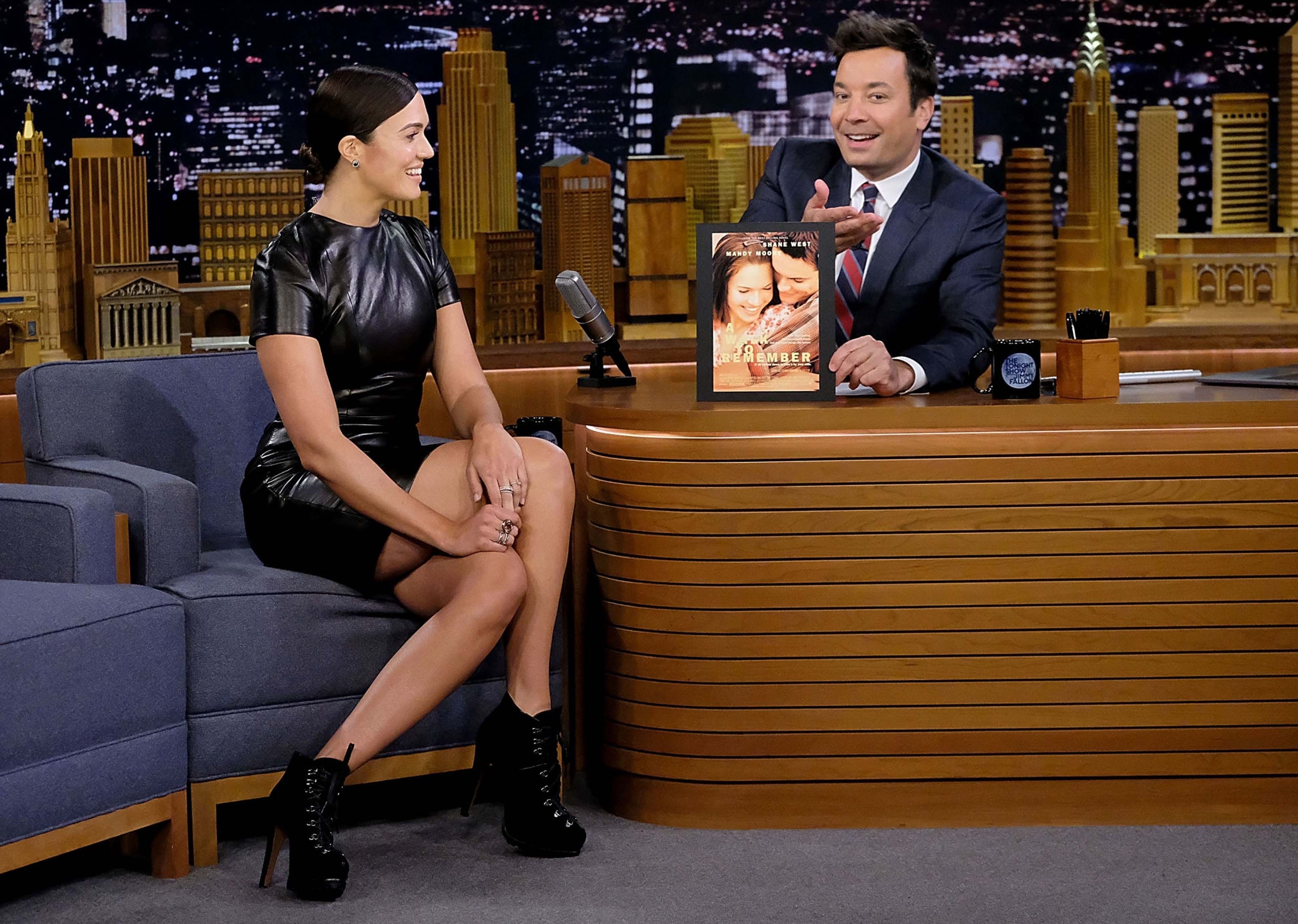 Mandy Moore visits The Tonight Show