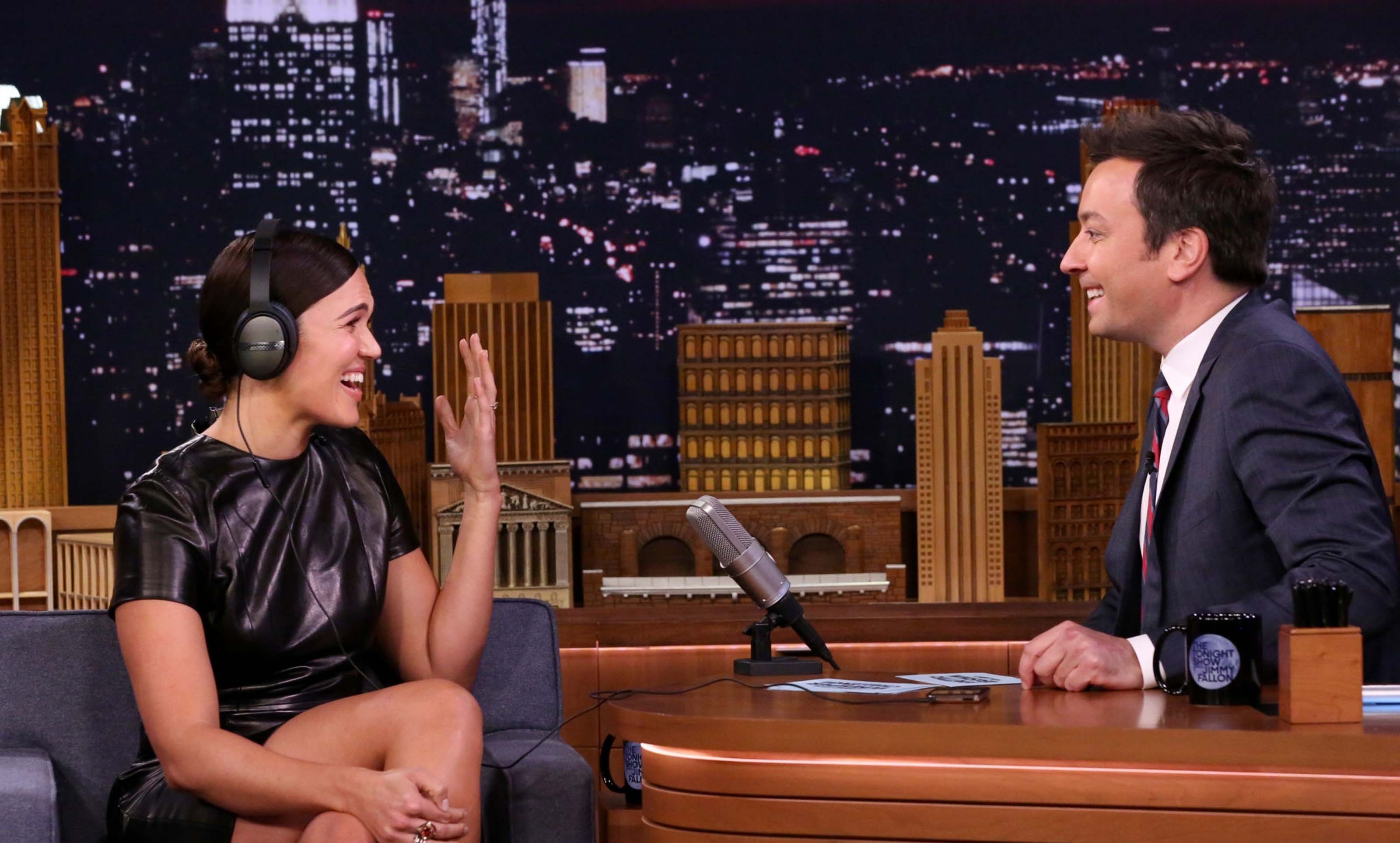 Mandy Moore visits The Tonight Show