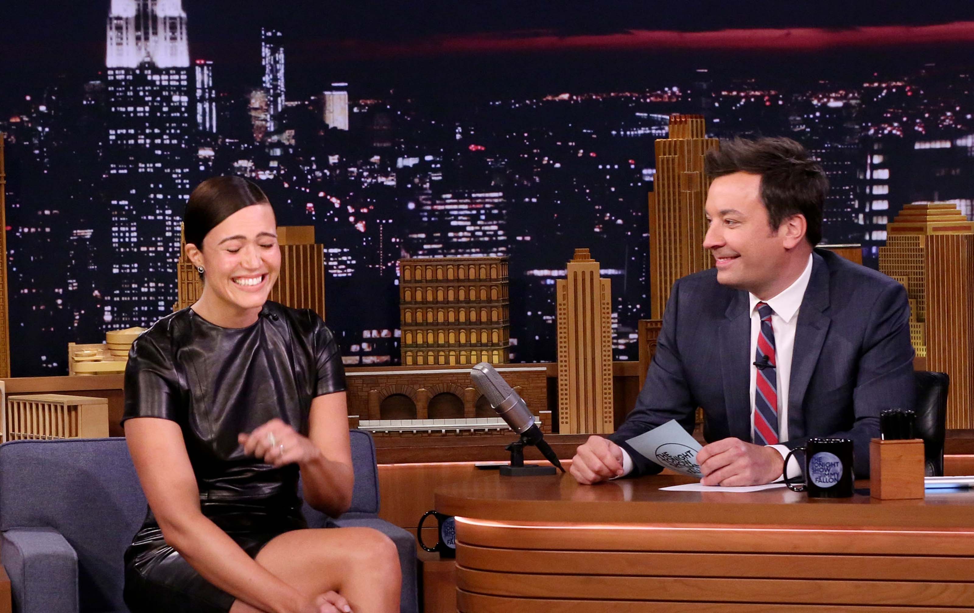 Mandy Moore visits The Tonight Show