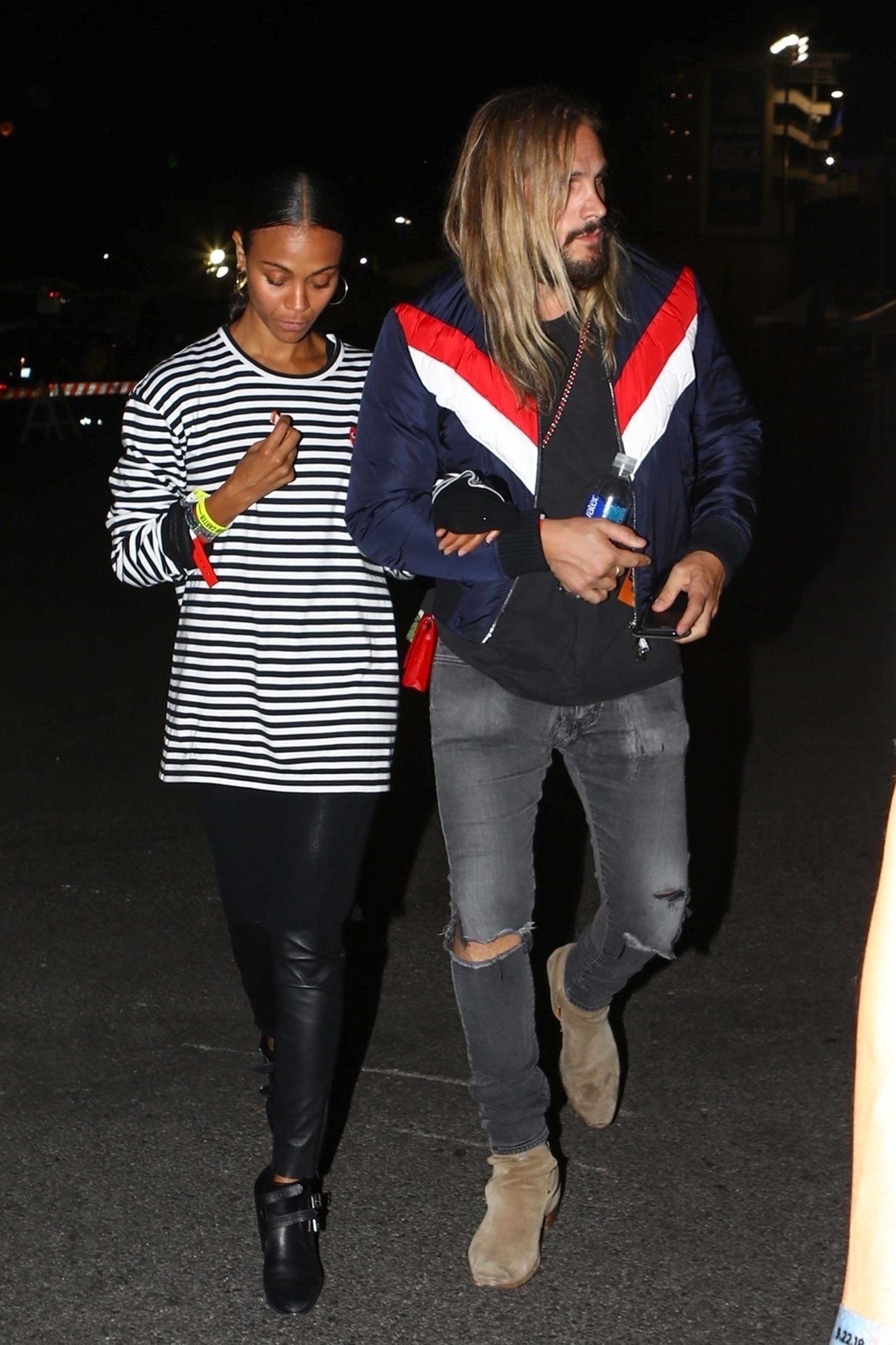 Zoe Saldana arrives at Jay Z and Beyonce’s concert