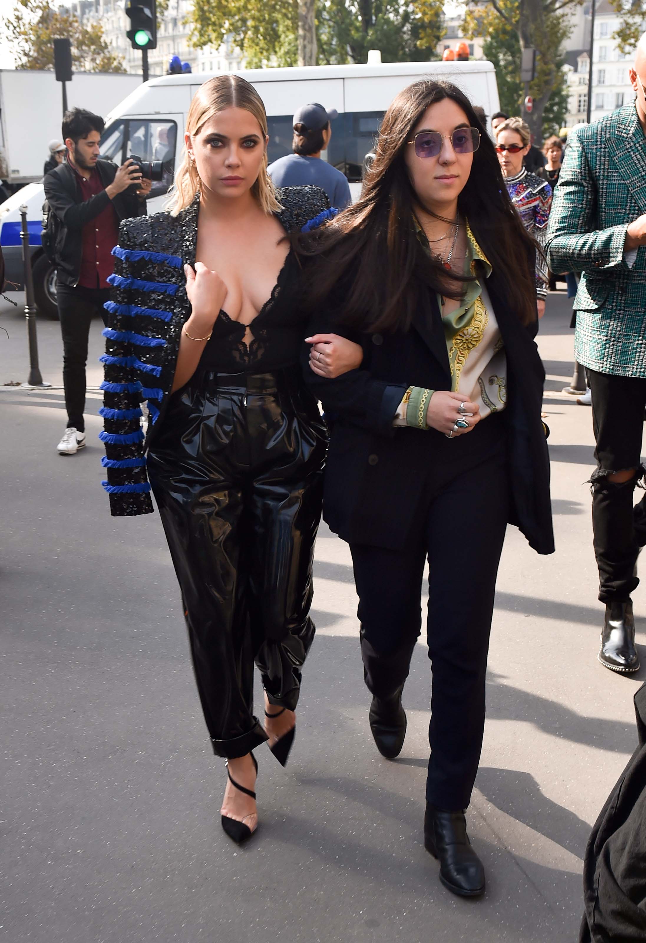 Ashley Benson at the Balmain show