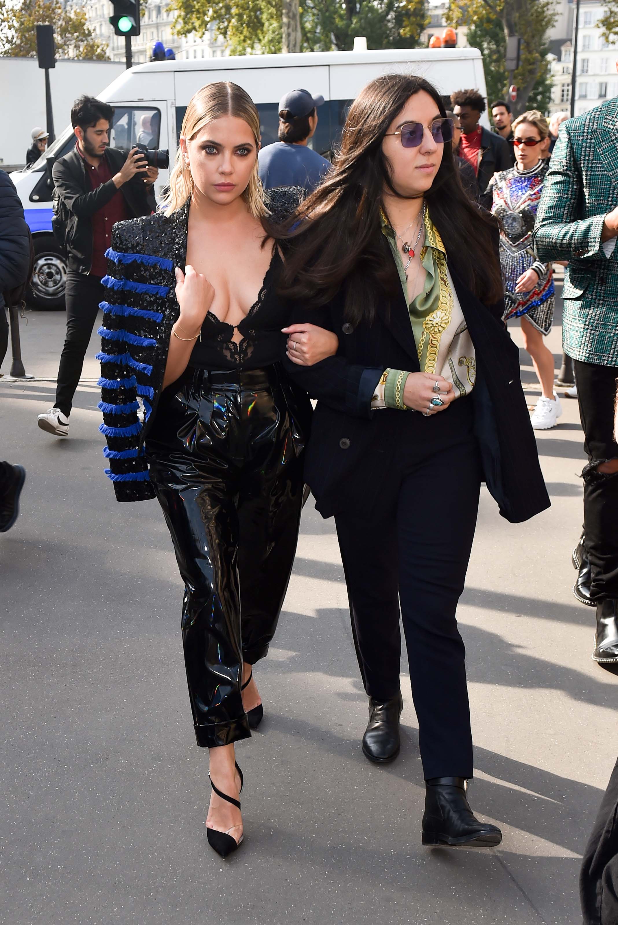 Ashley Benson at the Balmain show