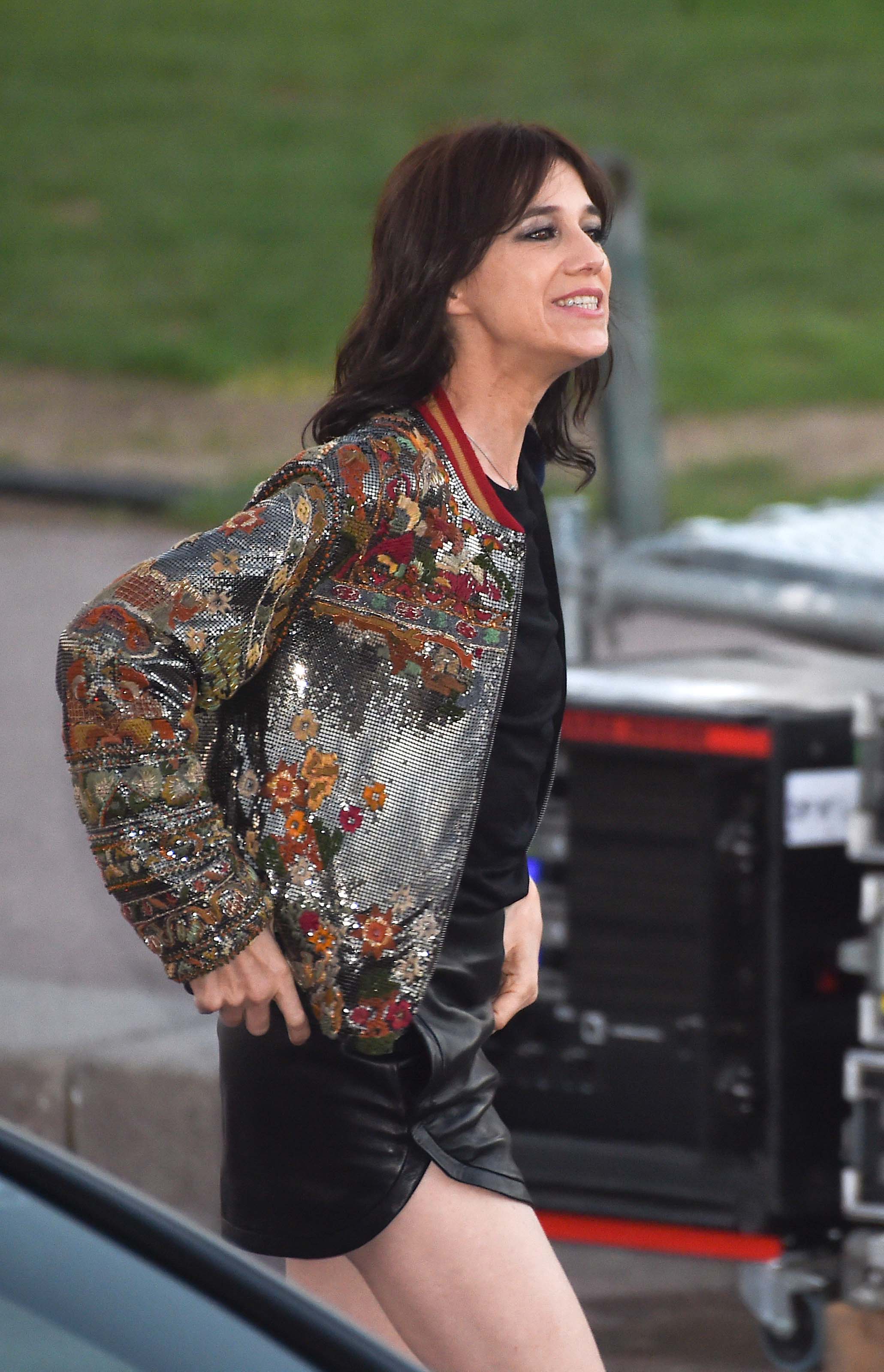 Charlotte Gainsbourg attends Saint Laurent show