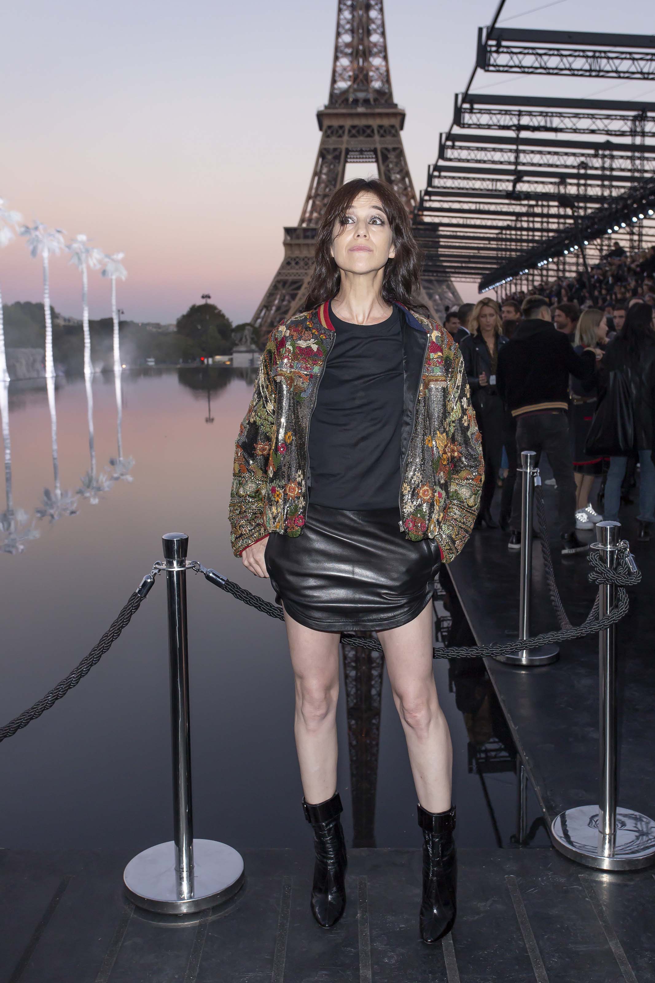 Charlotte Gainsbourg attends Saint Laurent show