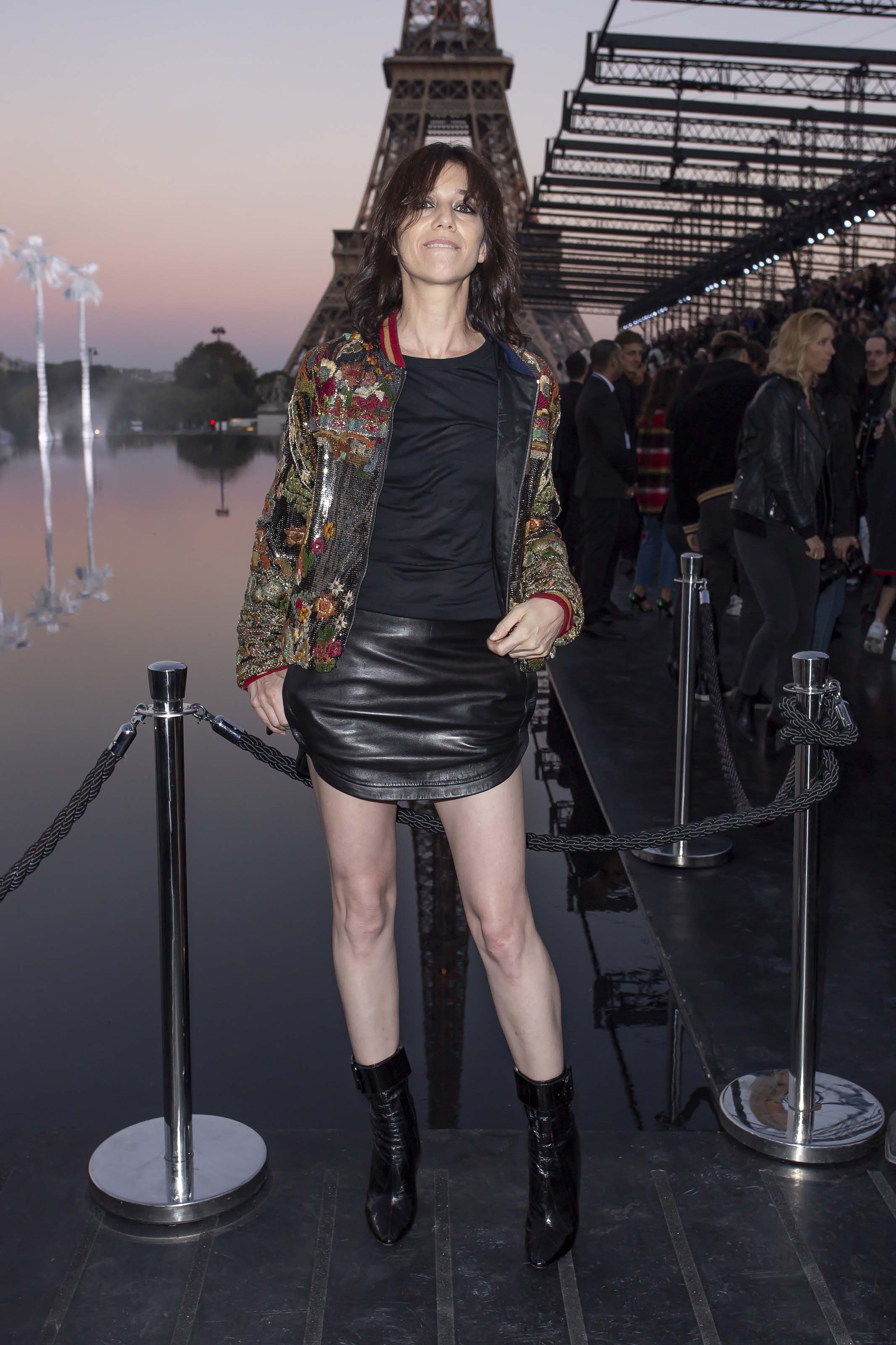 Charlotte Gainsbourg attends Saint Laurent show