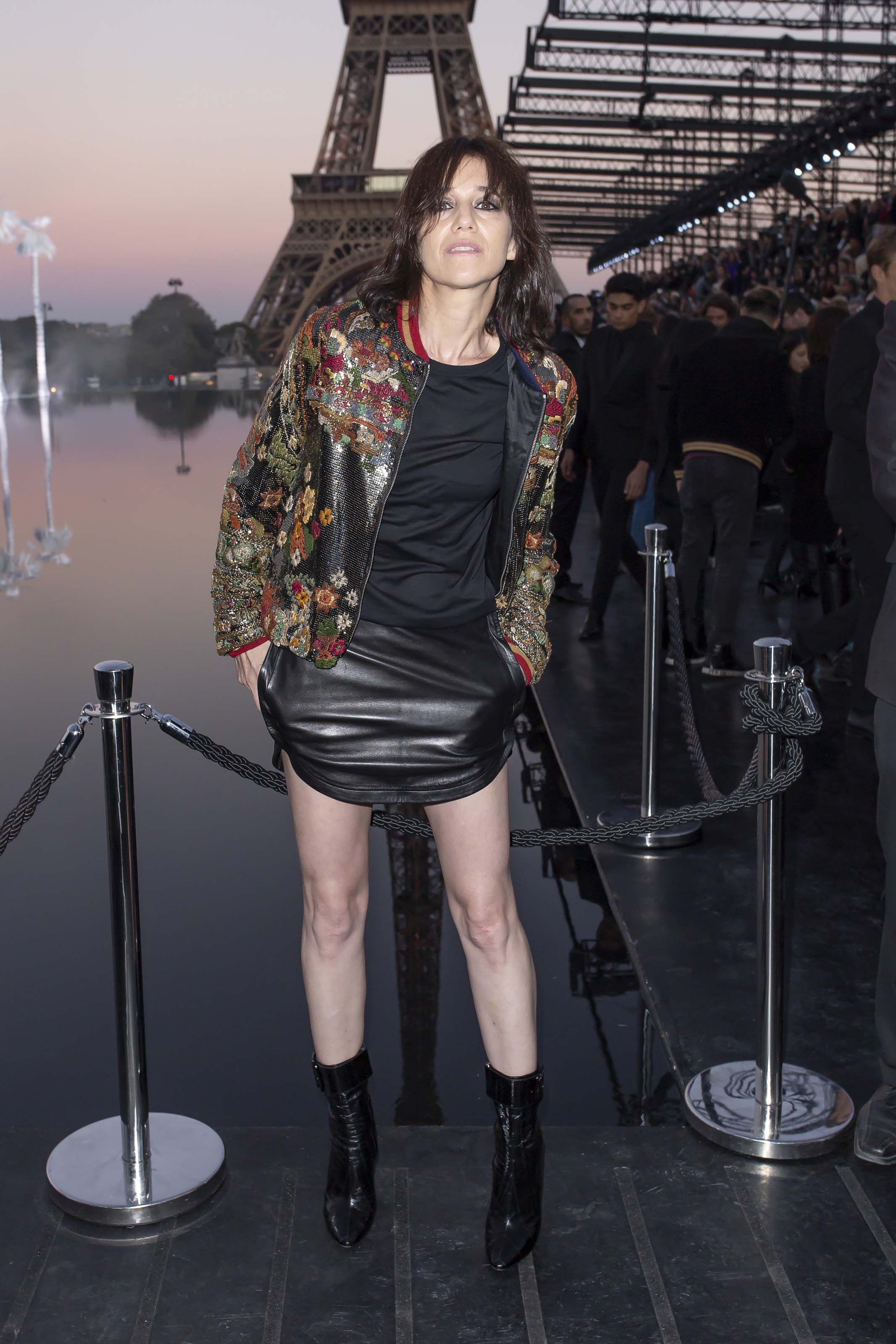 Charlotte Gainsbourg attends Saint Laurent show