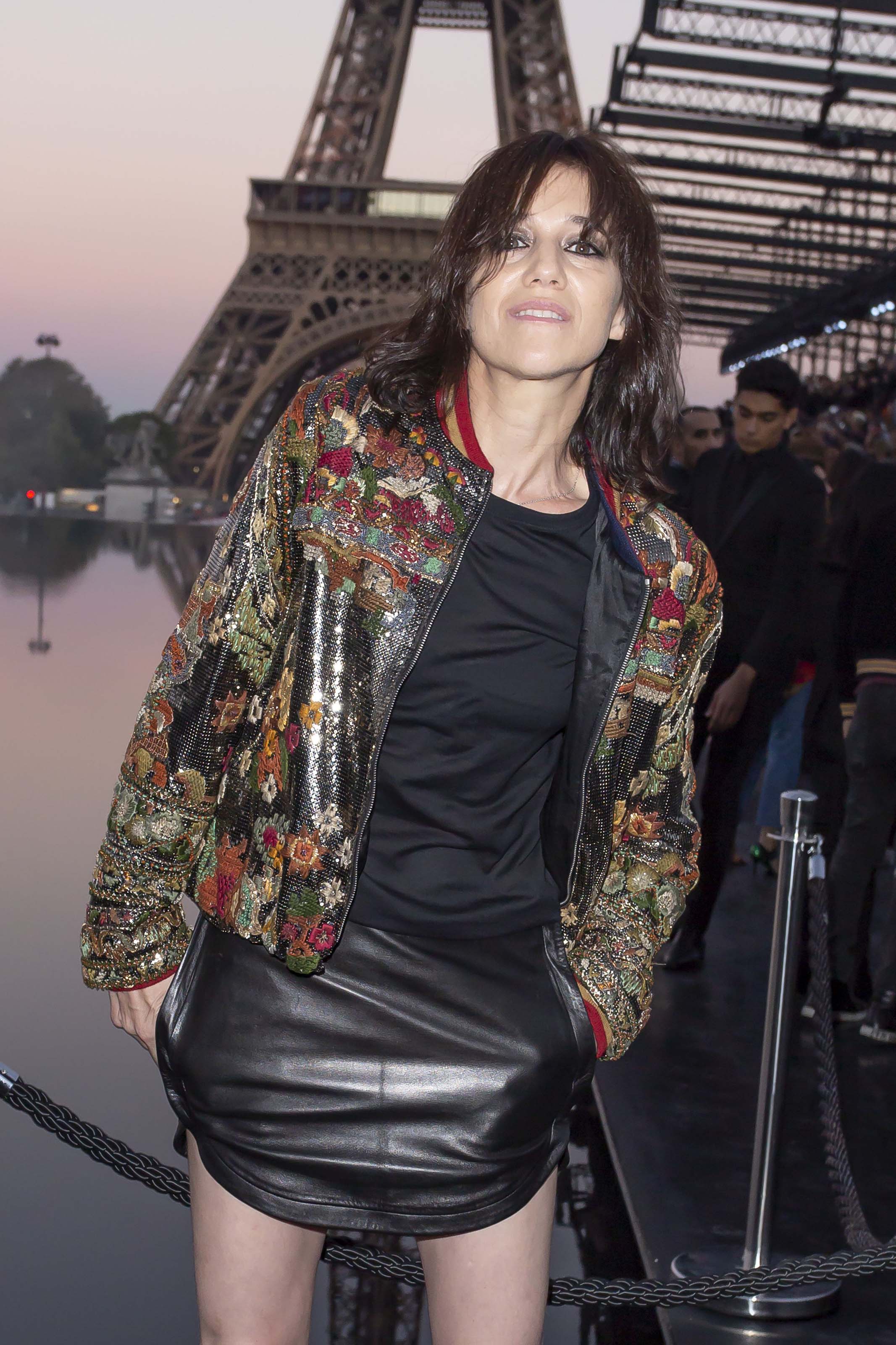 Charlotte Gainsbourg attends Saint Laurent show