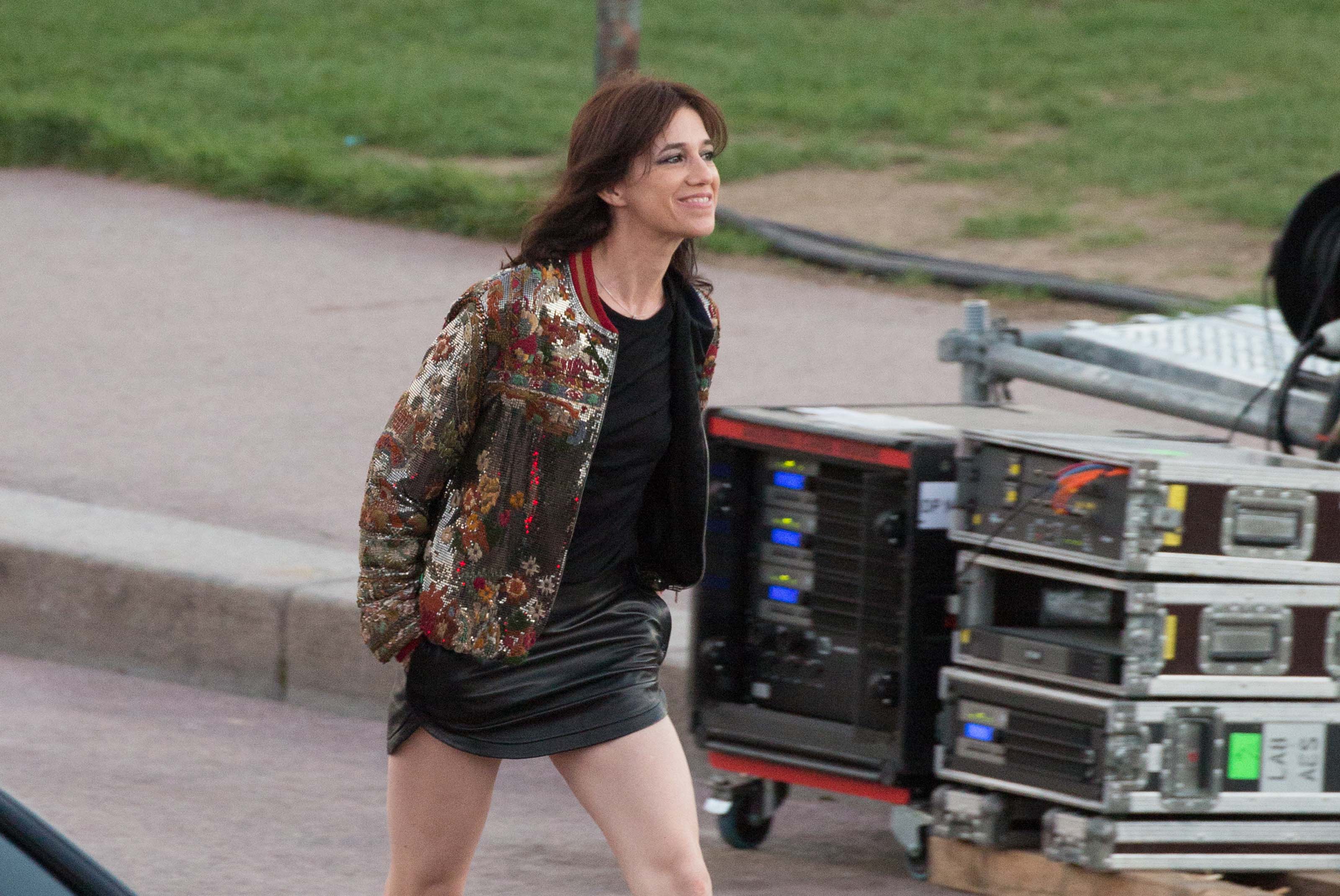 Charlotte Gainsbourg attends Saint Laurent show