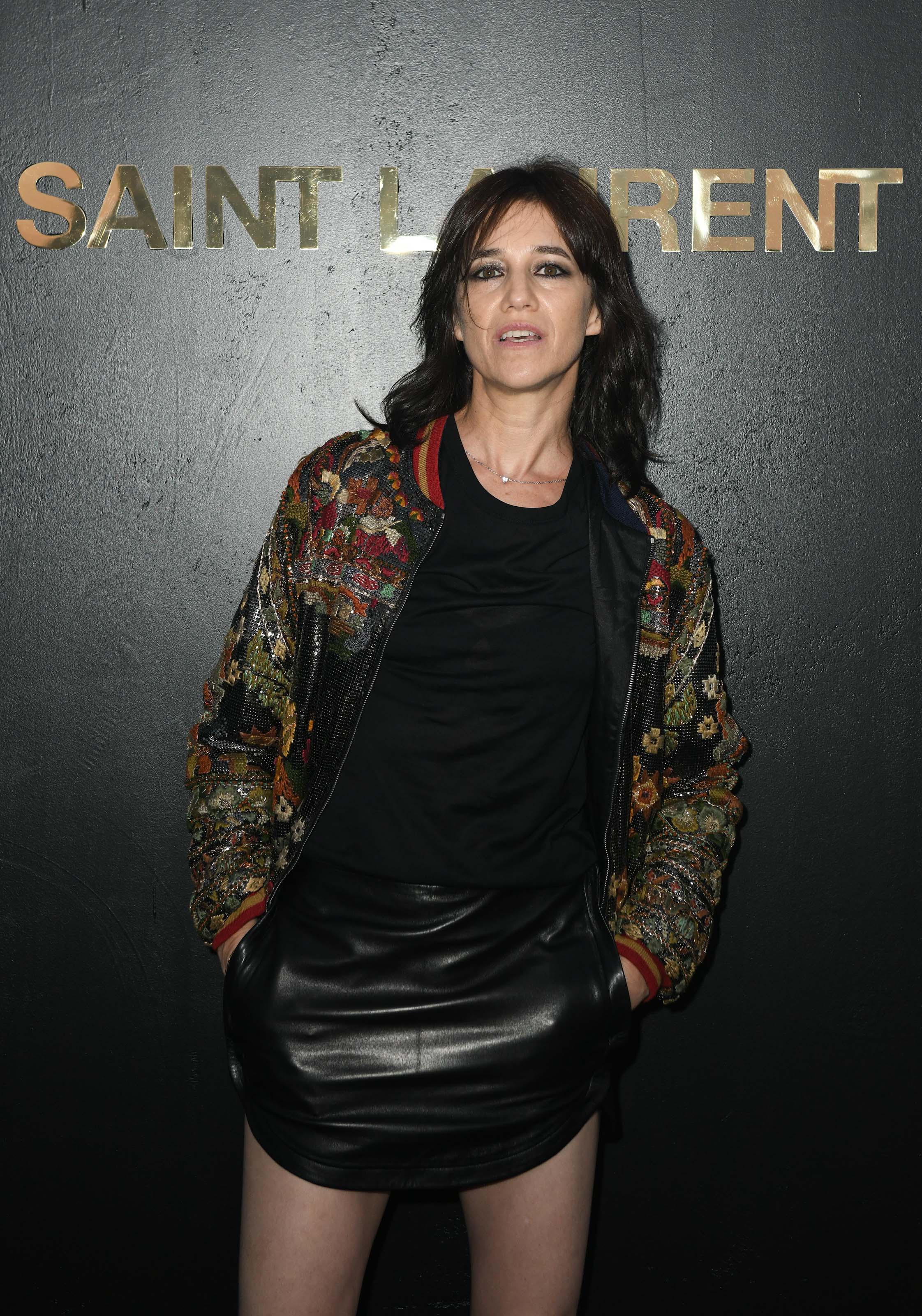 Charlotte Gainsbourg attends Saint Laurent show