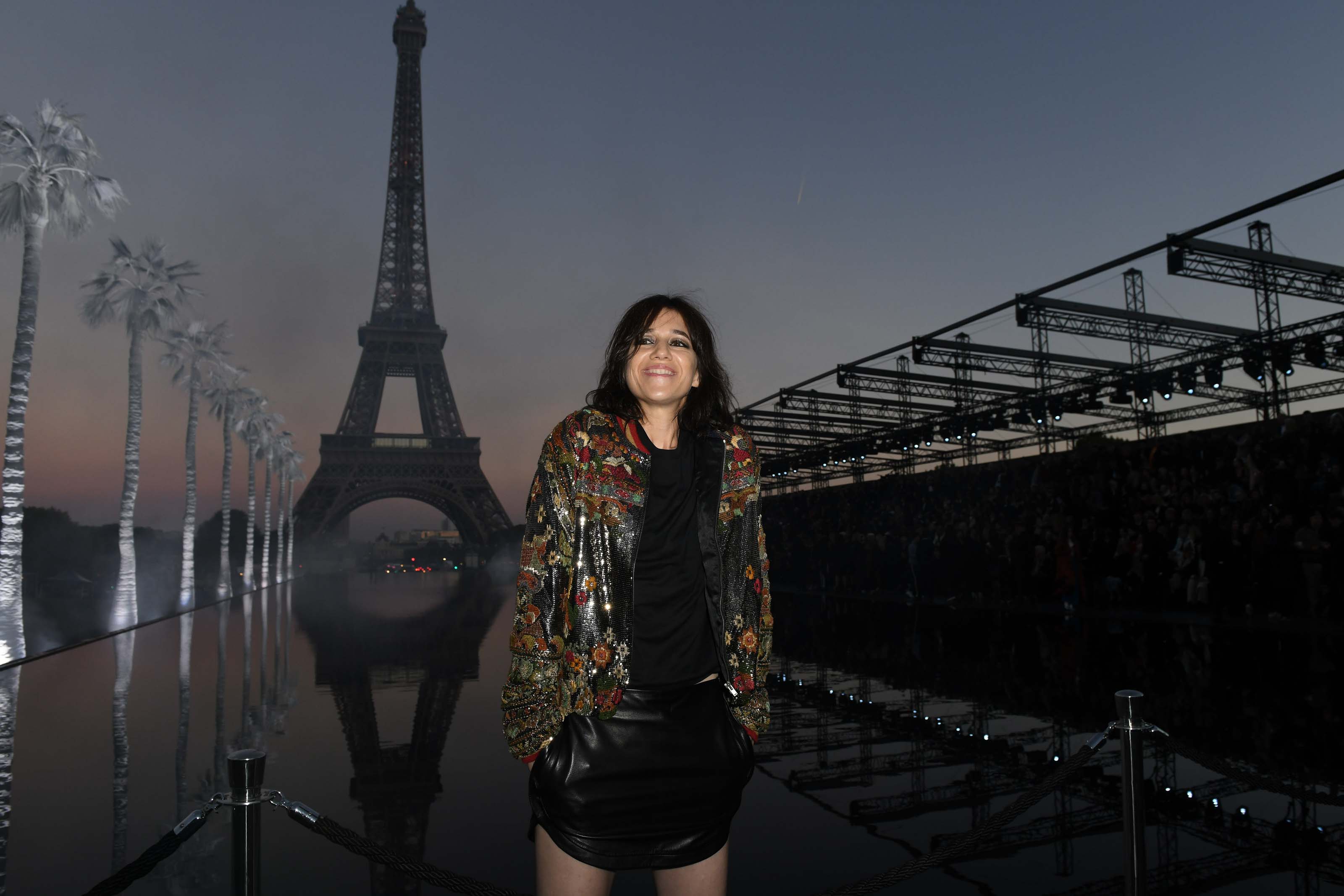 Charlotte Gainsbourg attends Saint Laurent show