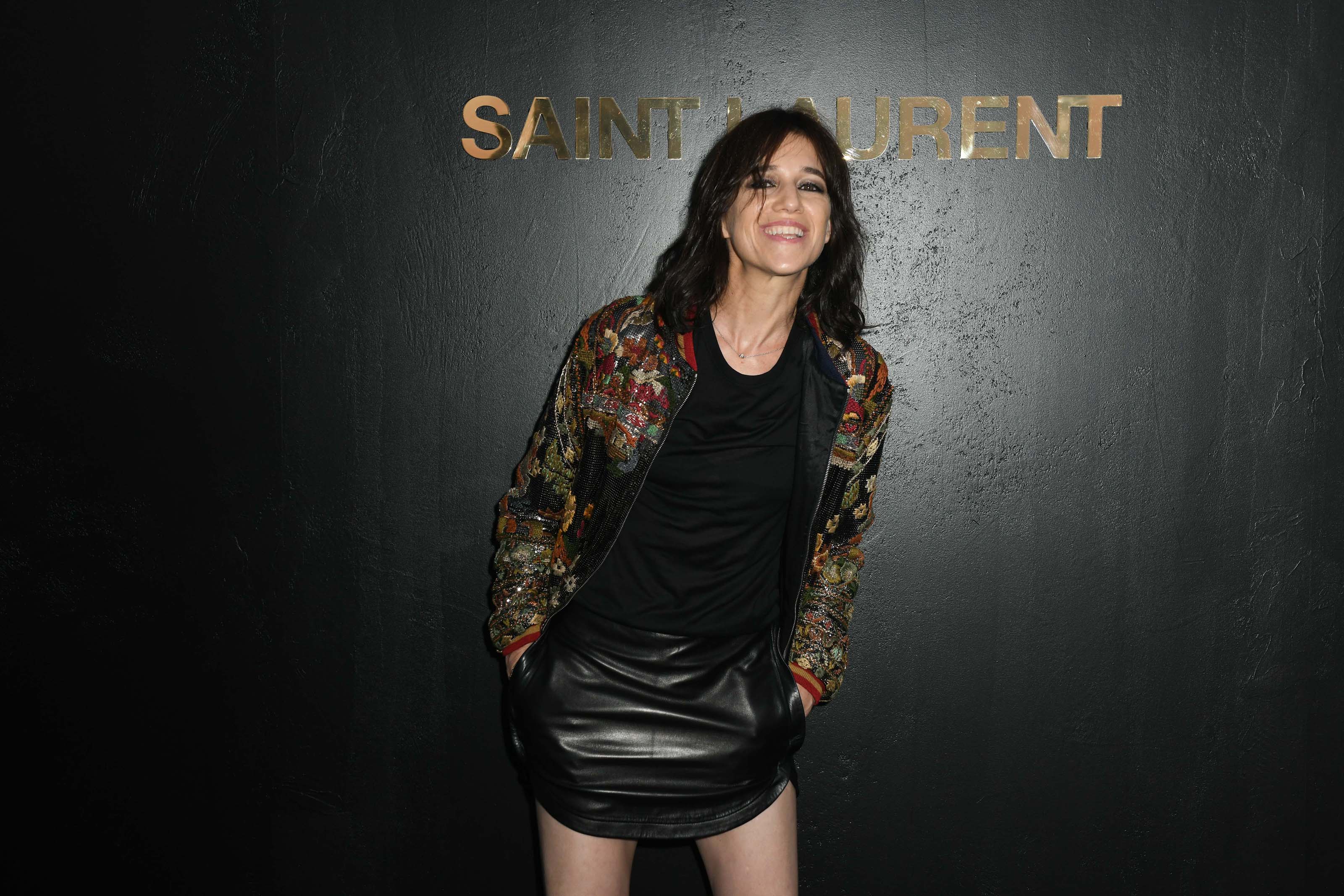 Charlotte Gainsbourg attends Saint Laurent show