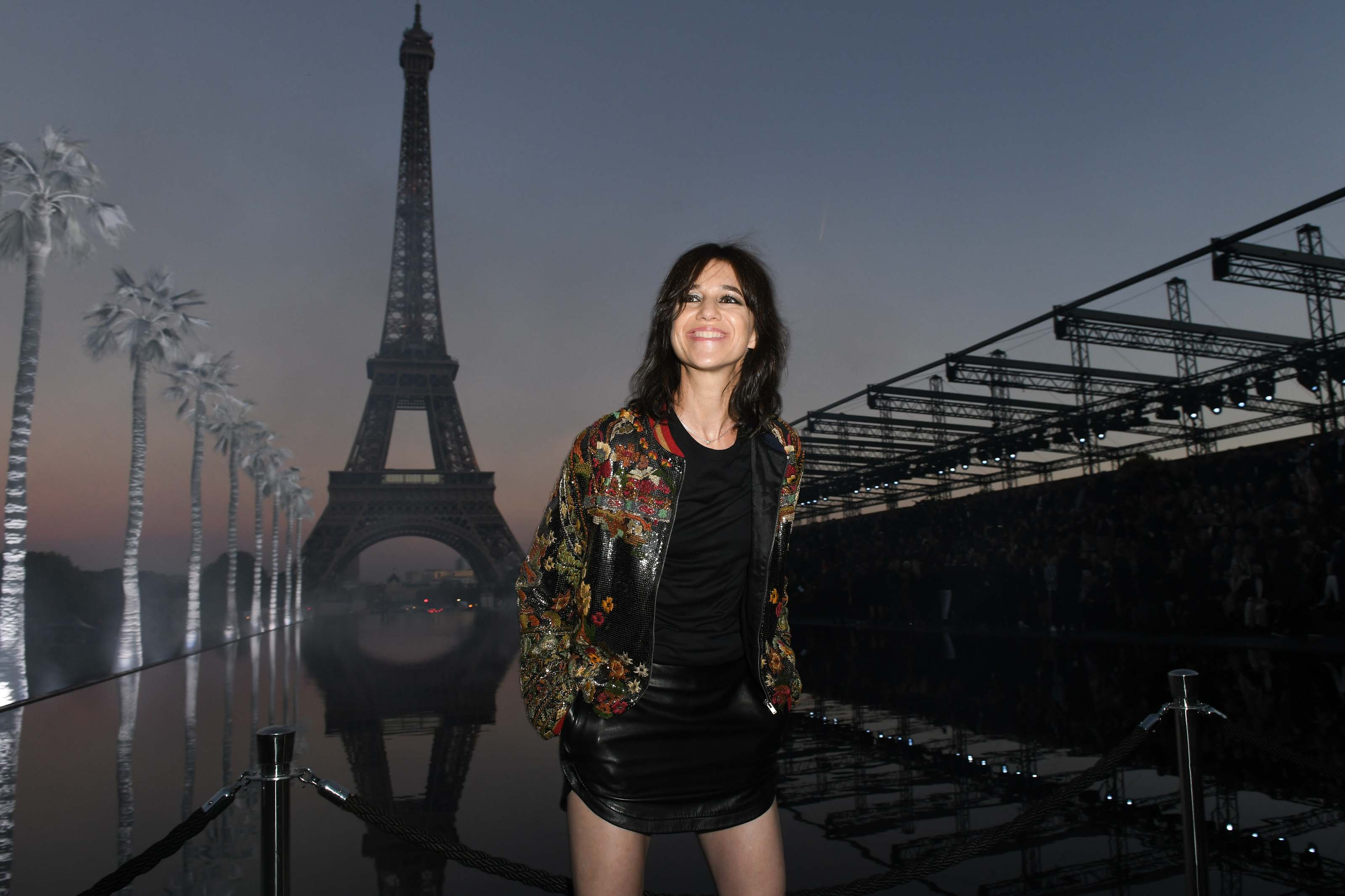 Charlotte Gainsbourg attends Saint Laurent show