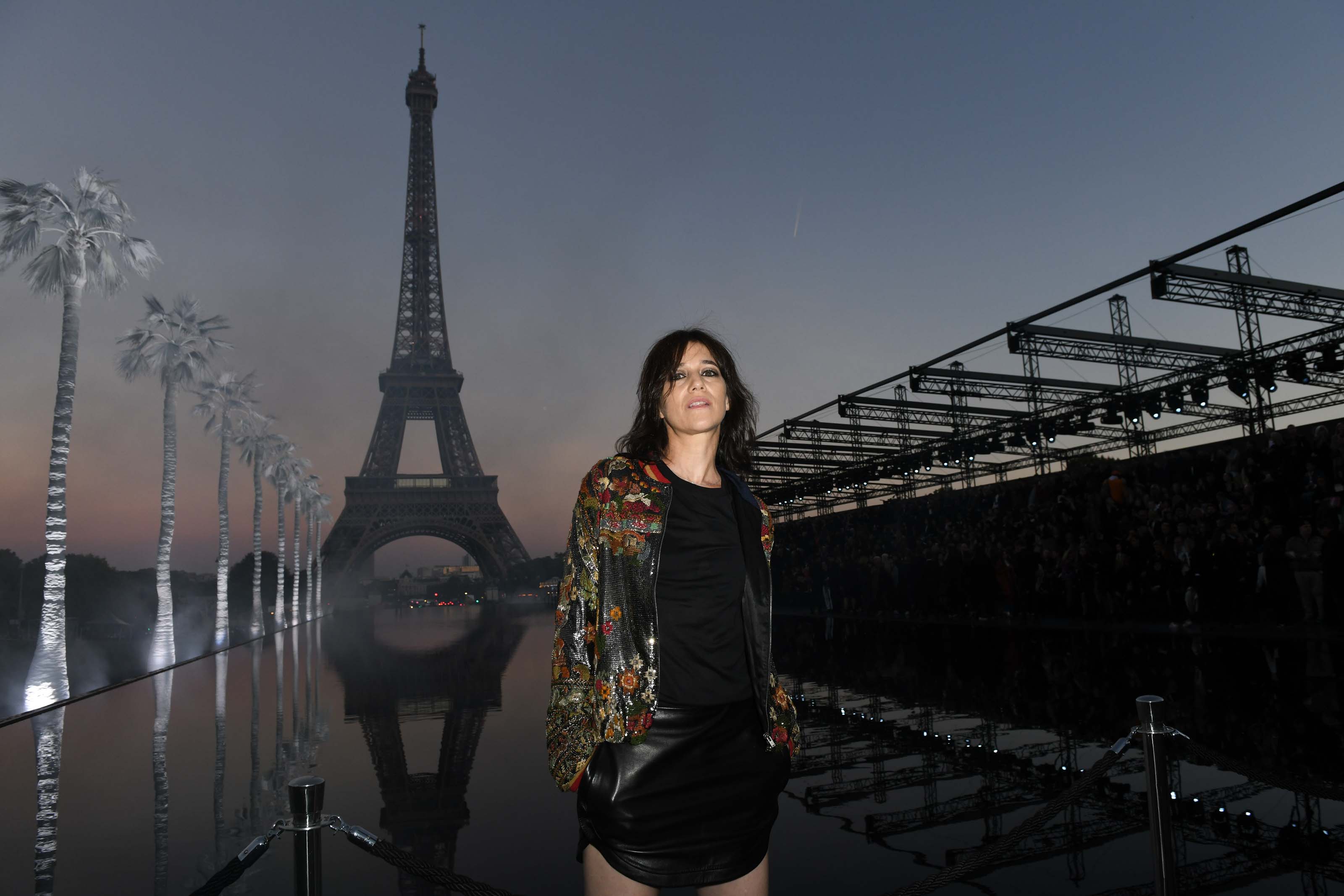 Charlotte Gainsbourg attends Saint Laurent show