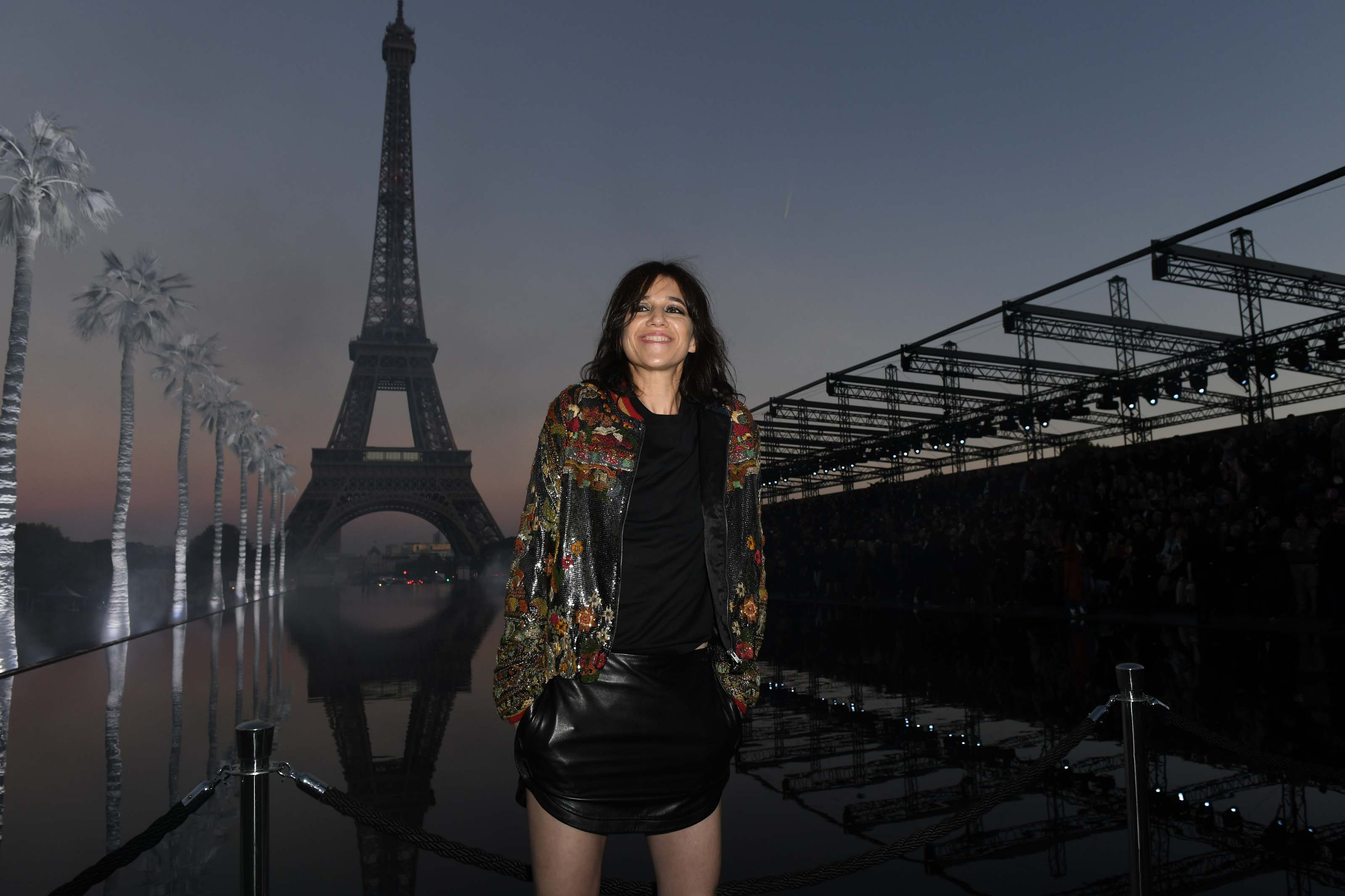 Charlotte Gainsbourg attends Saint Laurent show