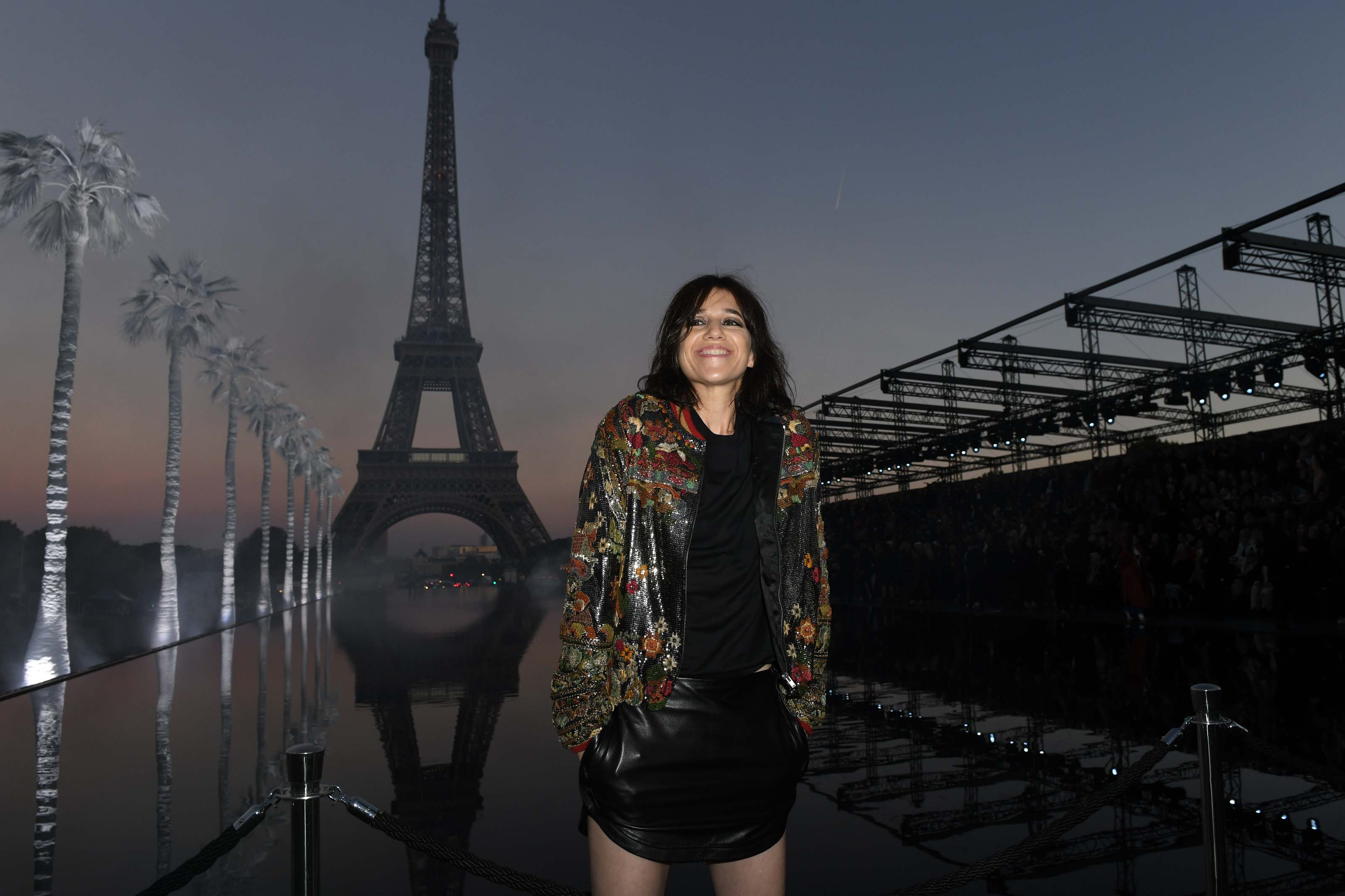 Charlotte Gainsbourg attends Saint Laurent show