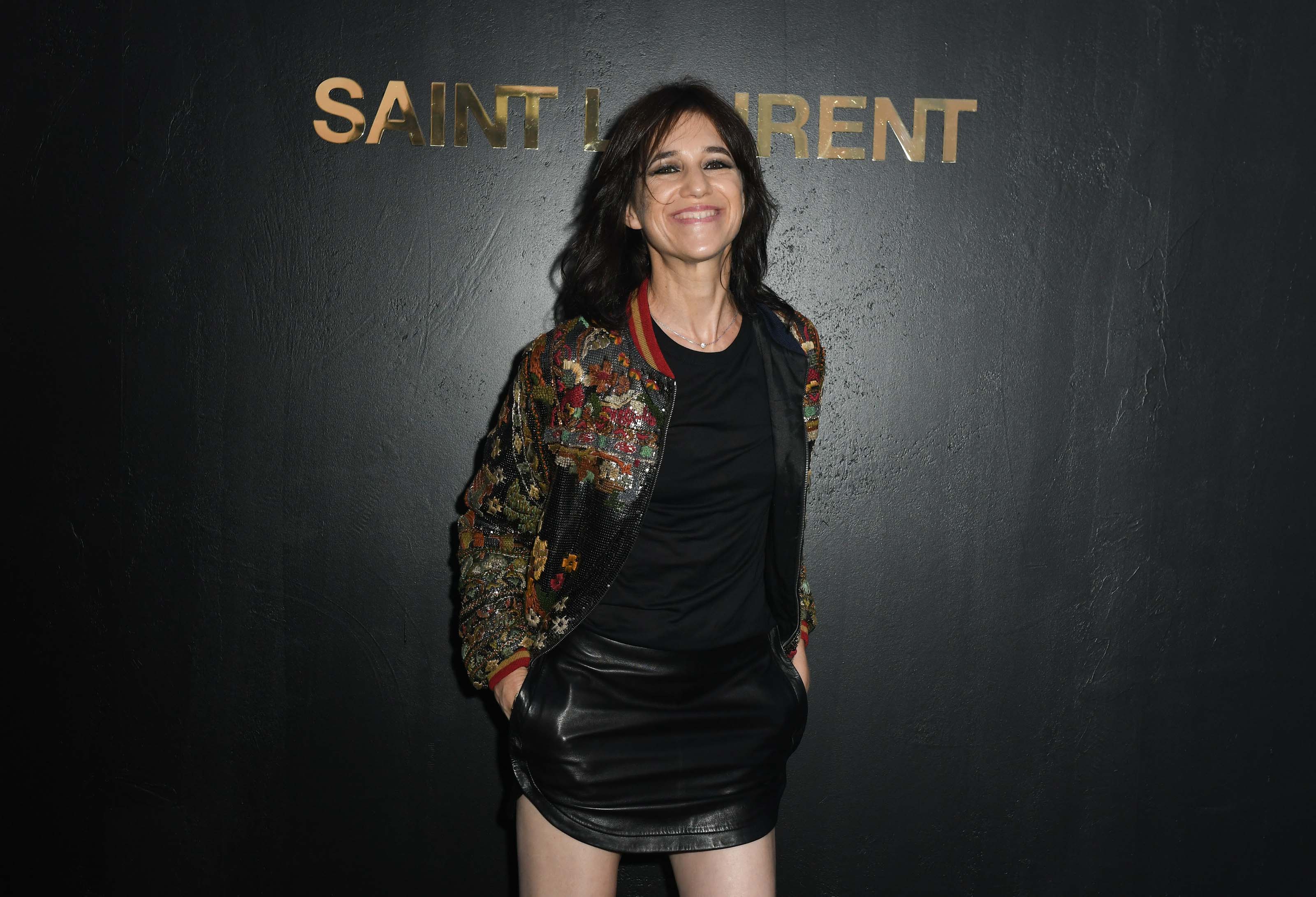 Charlotte Gainsbourg attends Saint Laurent show