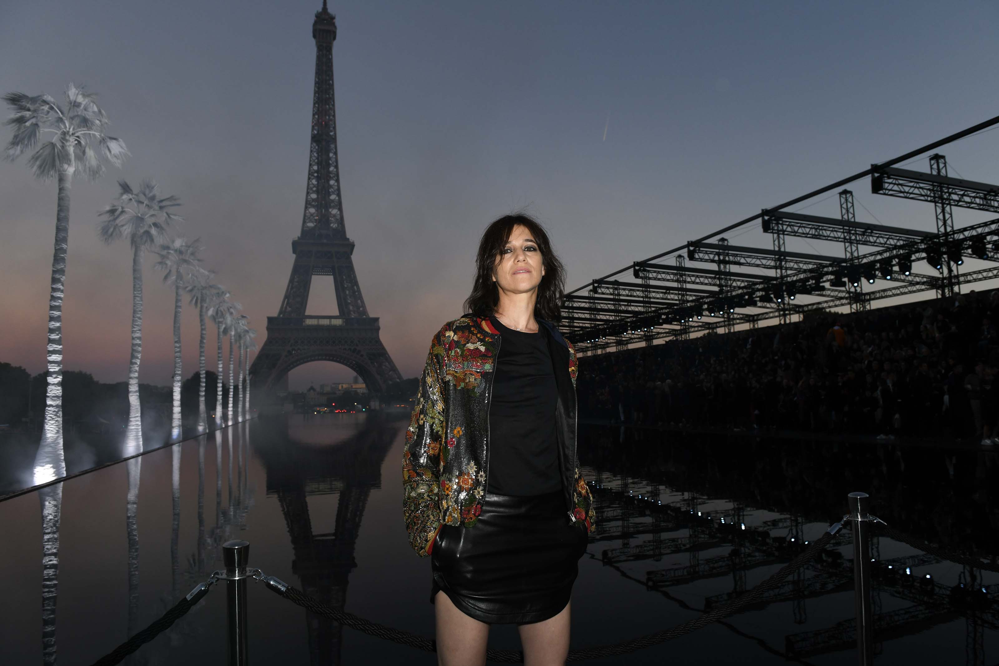 Charlotte Gainsbourg attends Saint Laurent show