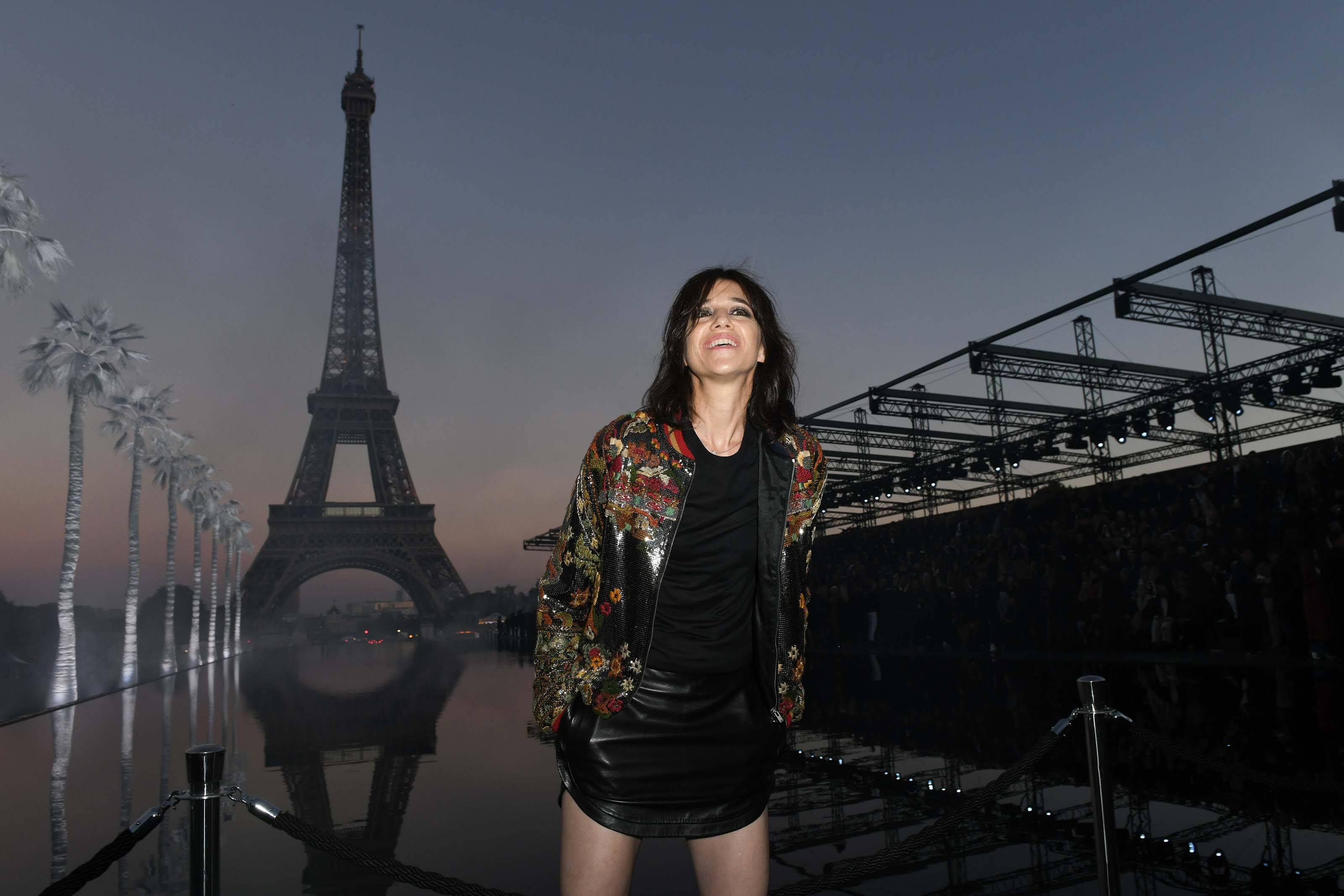 Charlotte Gainsbourg attends Saint Laurent show
