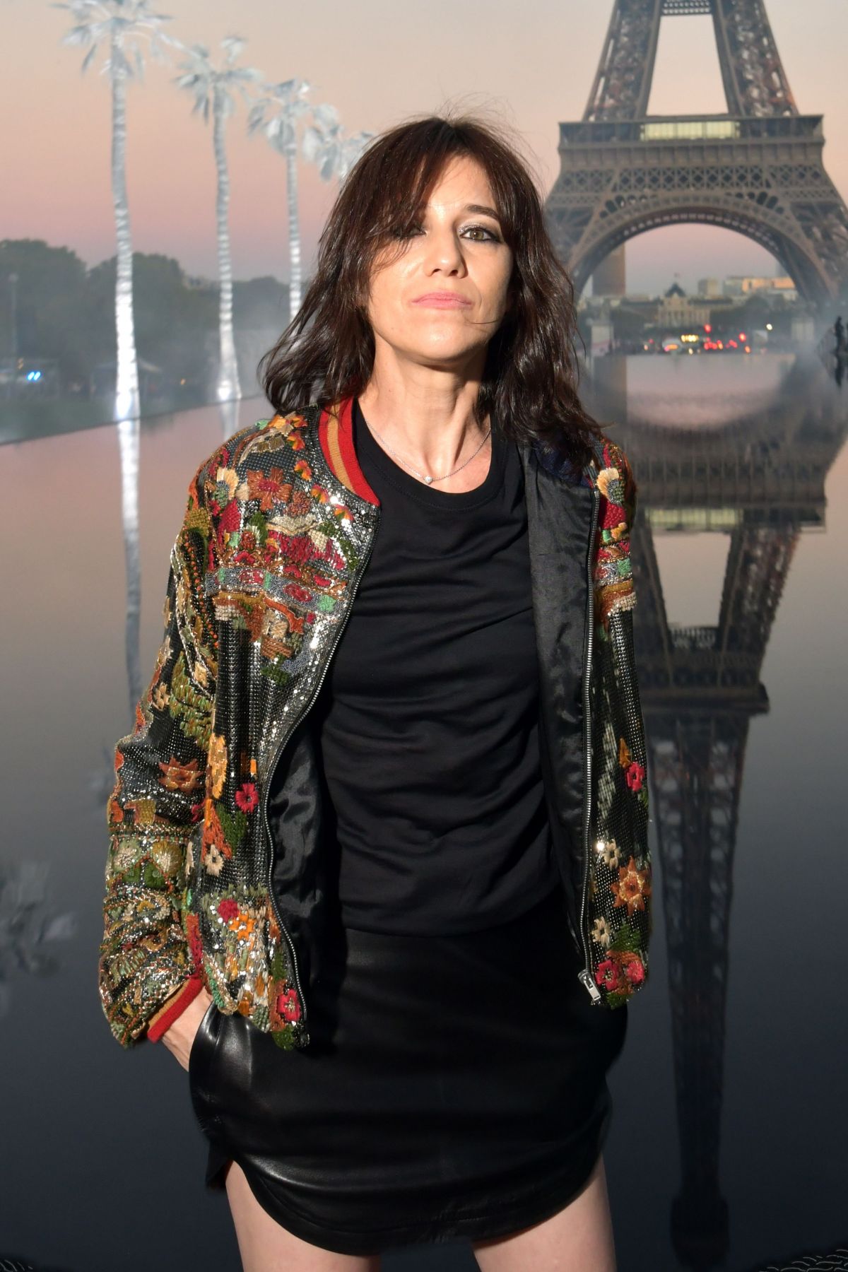 Charlotte Gainsbourg attends Saint Laurent show