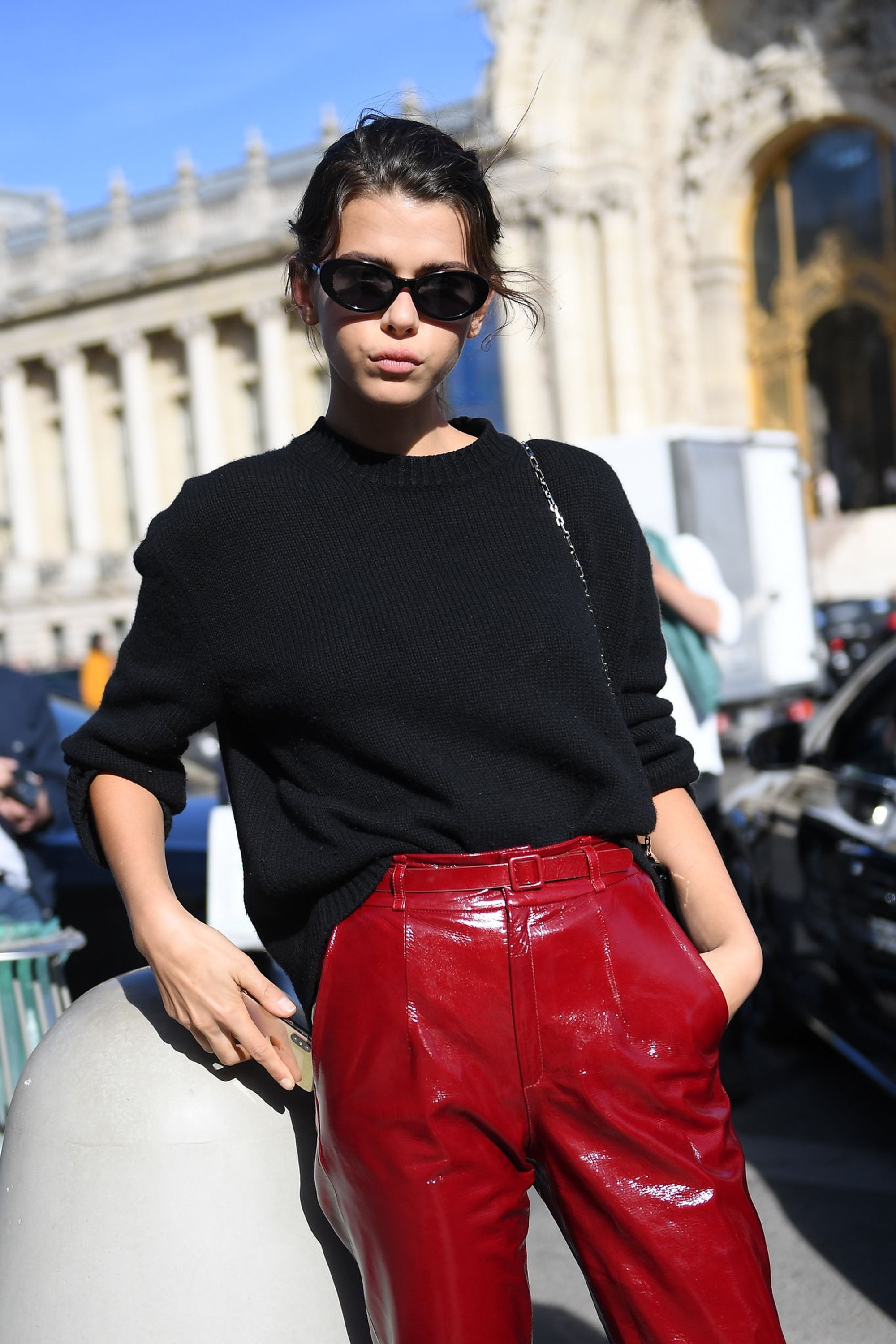 Georgia Fowler attends the Elie Saab show